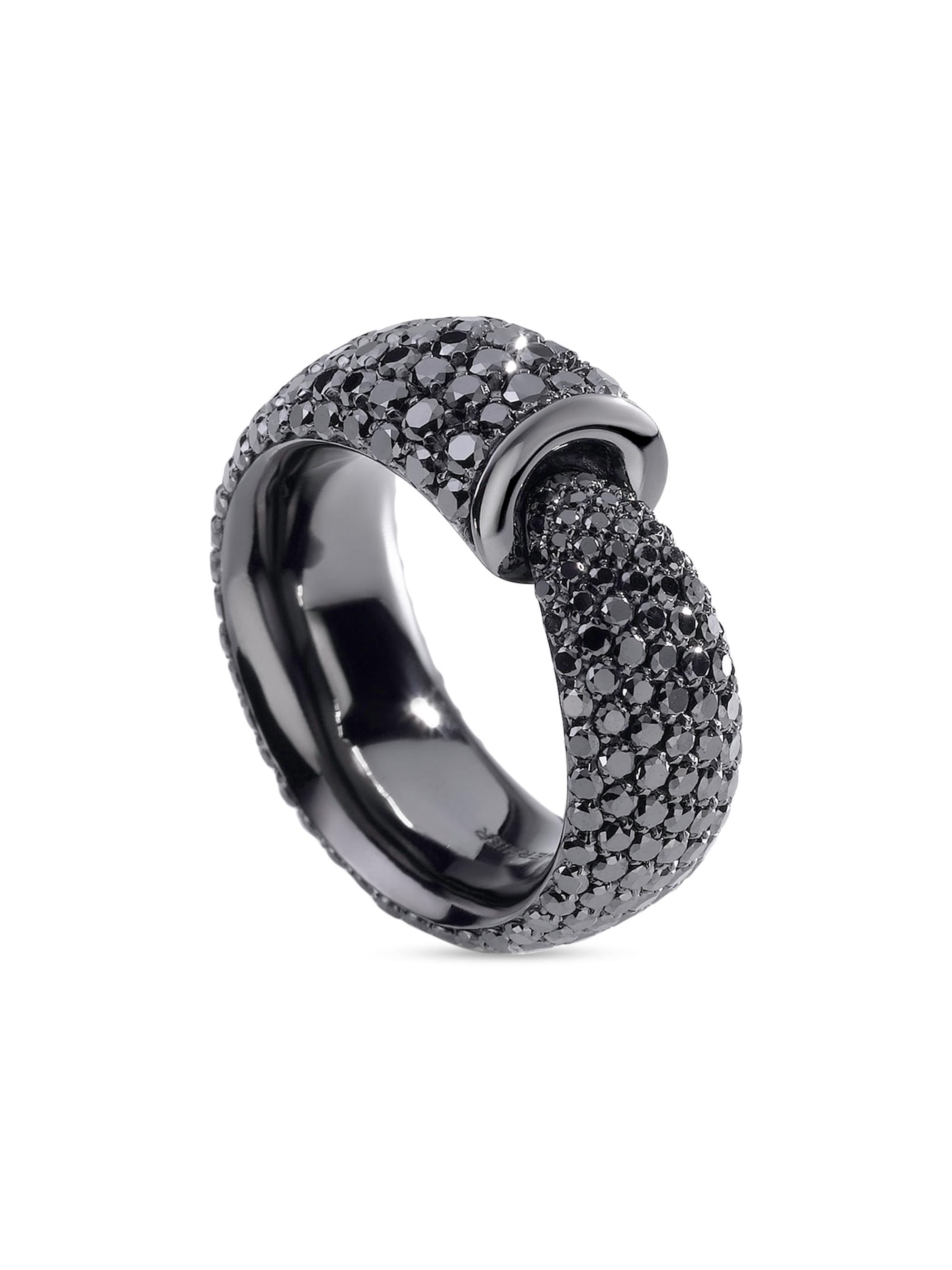 Vhernier Women's Calla The One Black Rhodium-Plated, 18K White Gold & 5.30 TCW Diamond Ring - Black