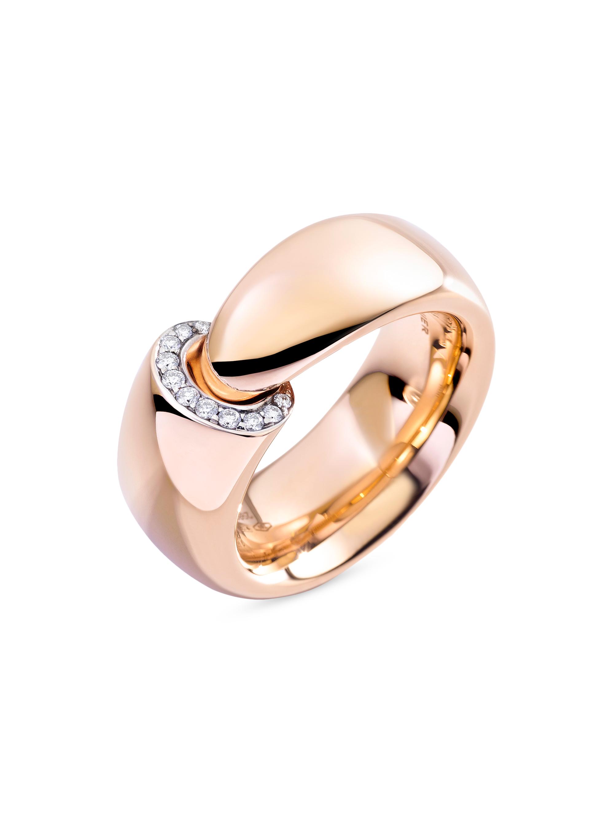 Vhernier Women's Calla The One 18K Rose Gold & 0.09 TCW Diamond Ring - Rose Gold