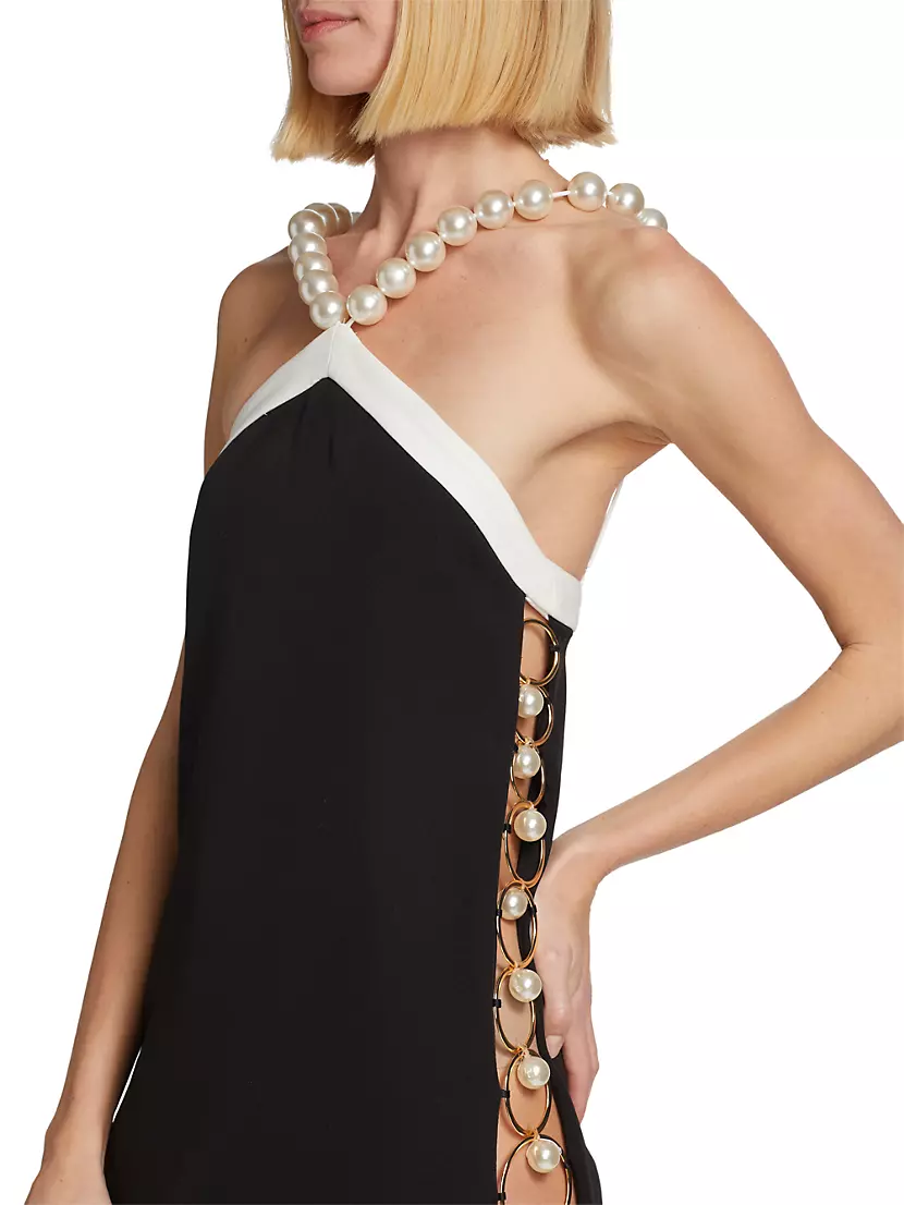 Patbo Hand-Beaded Pearl and Crystal Gown (Exclusive) Nude / 2