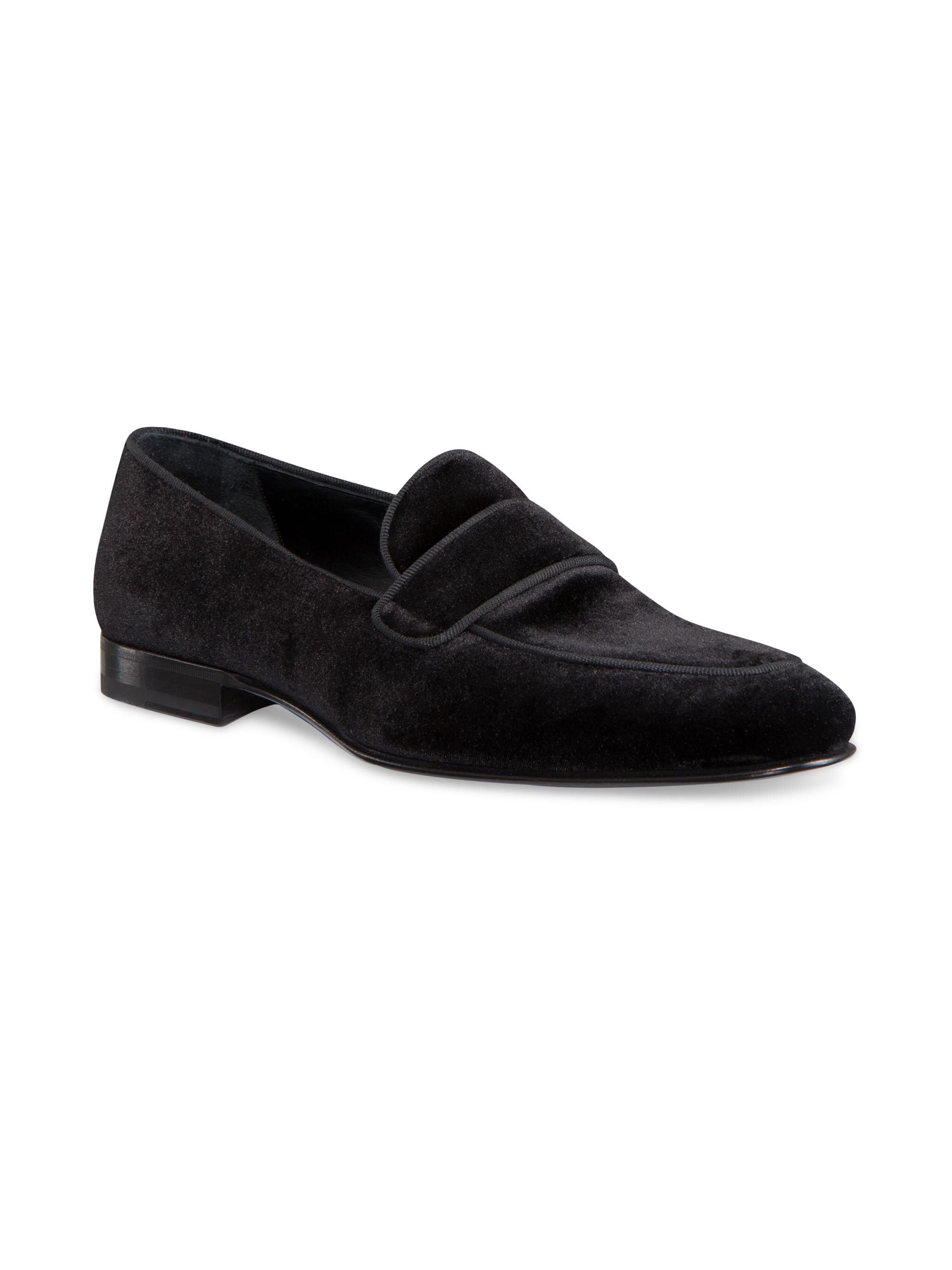 Stefano Ricci Men's Velvet Dress Shoes - Black