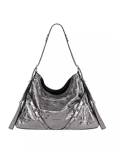 Givenchy Brown/Black Monogram Canvas and Patent Leather Hobo