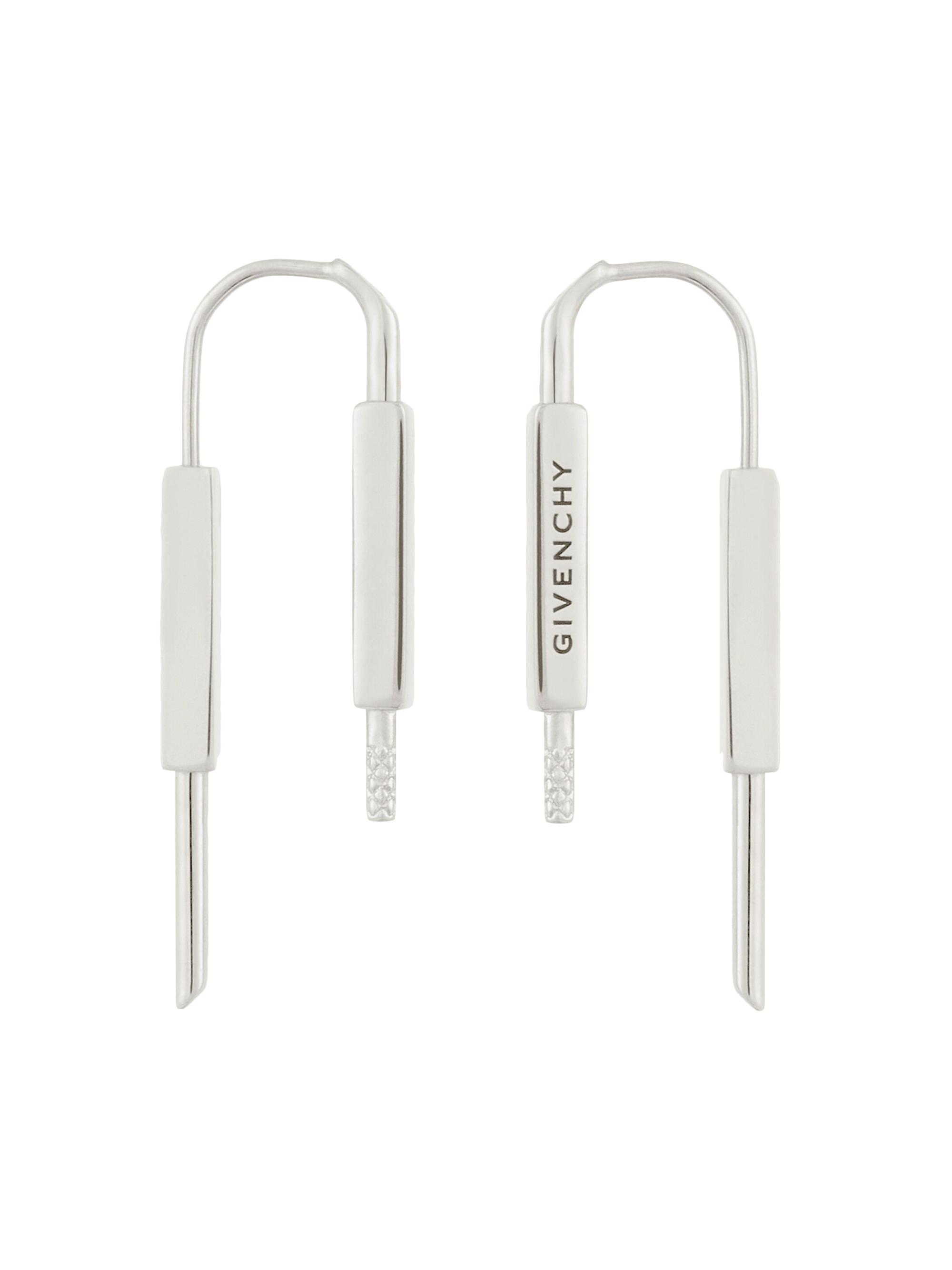 Givenchy Women's U Lock Earrings in Metal - Silvery