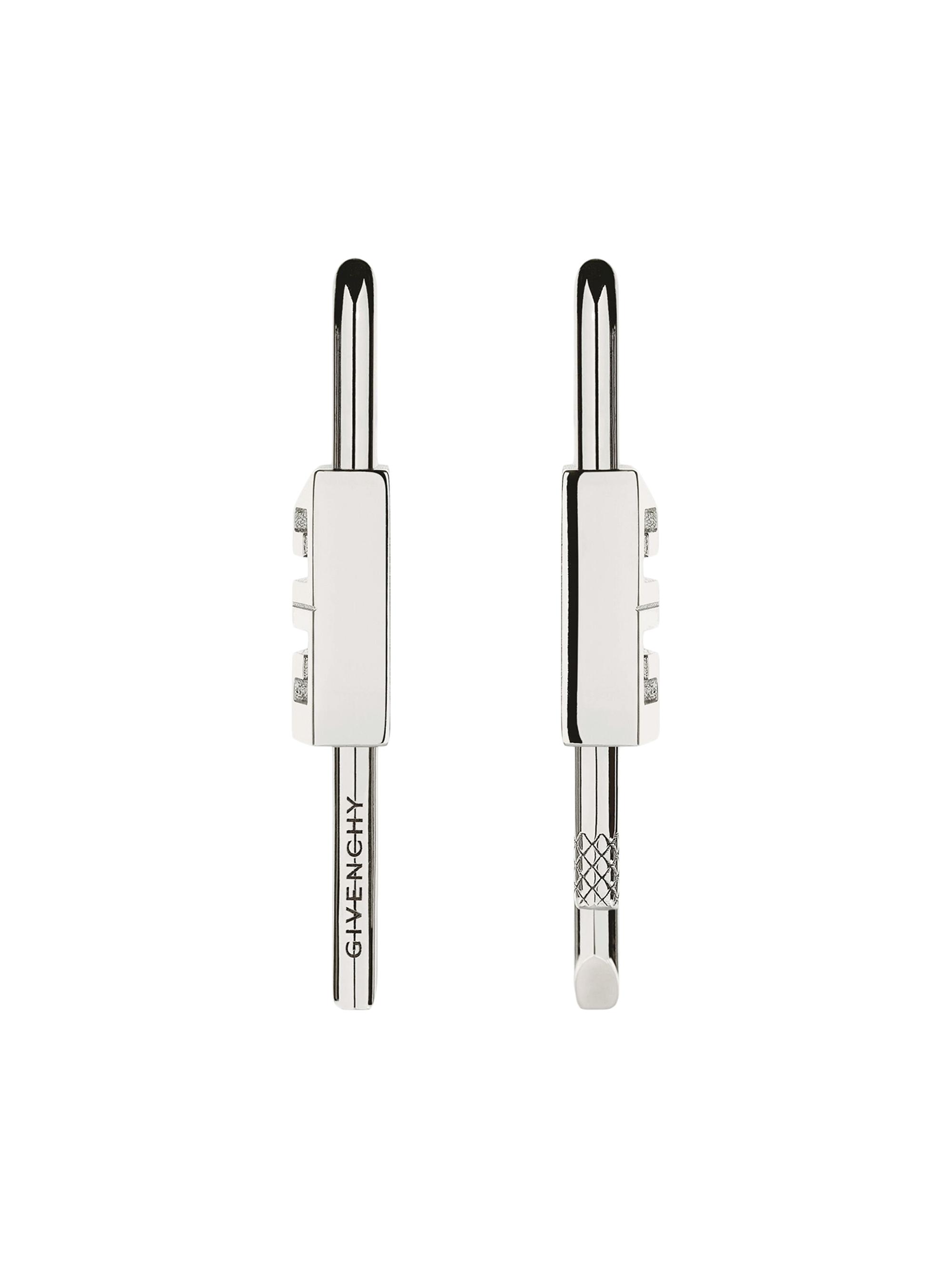 Givenchy Women's Lock Earrings in Metal - Silvery