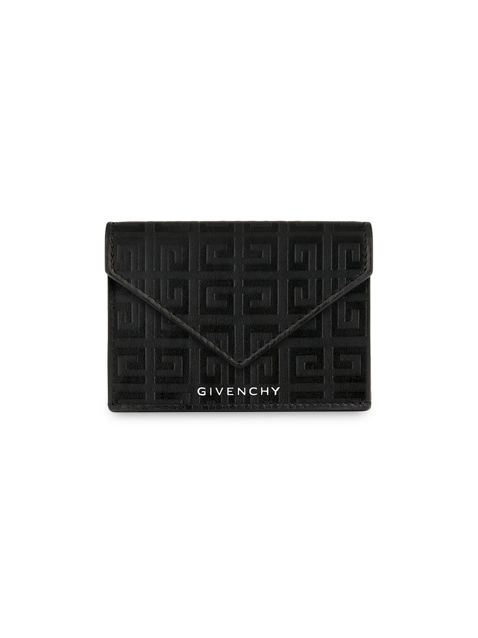 Givenchy Women's G Cut Compact Wallet in 4G Leather - Black