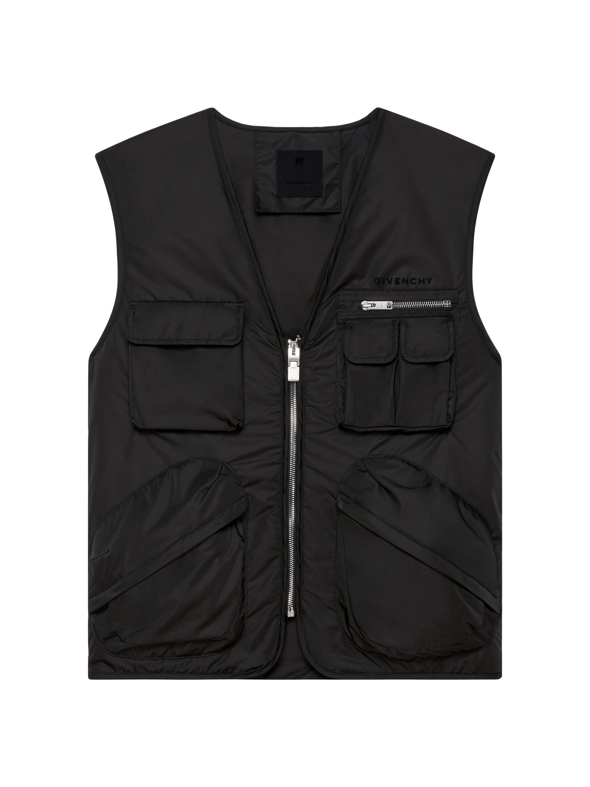 Givenchy Men's Multipockets Jacket in Embroidered Nylon - Black
