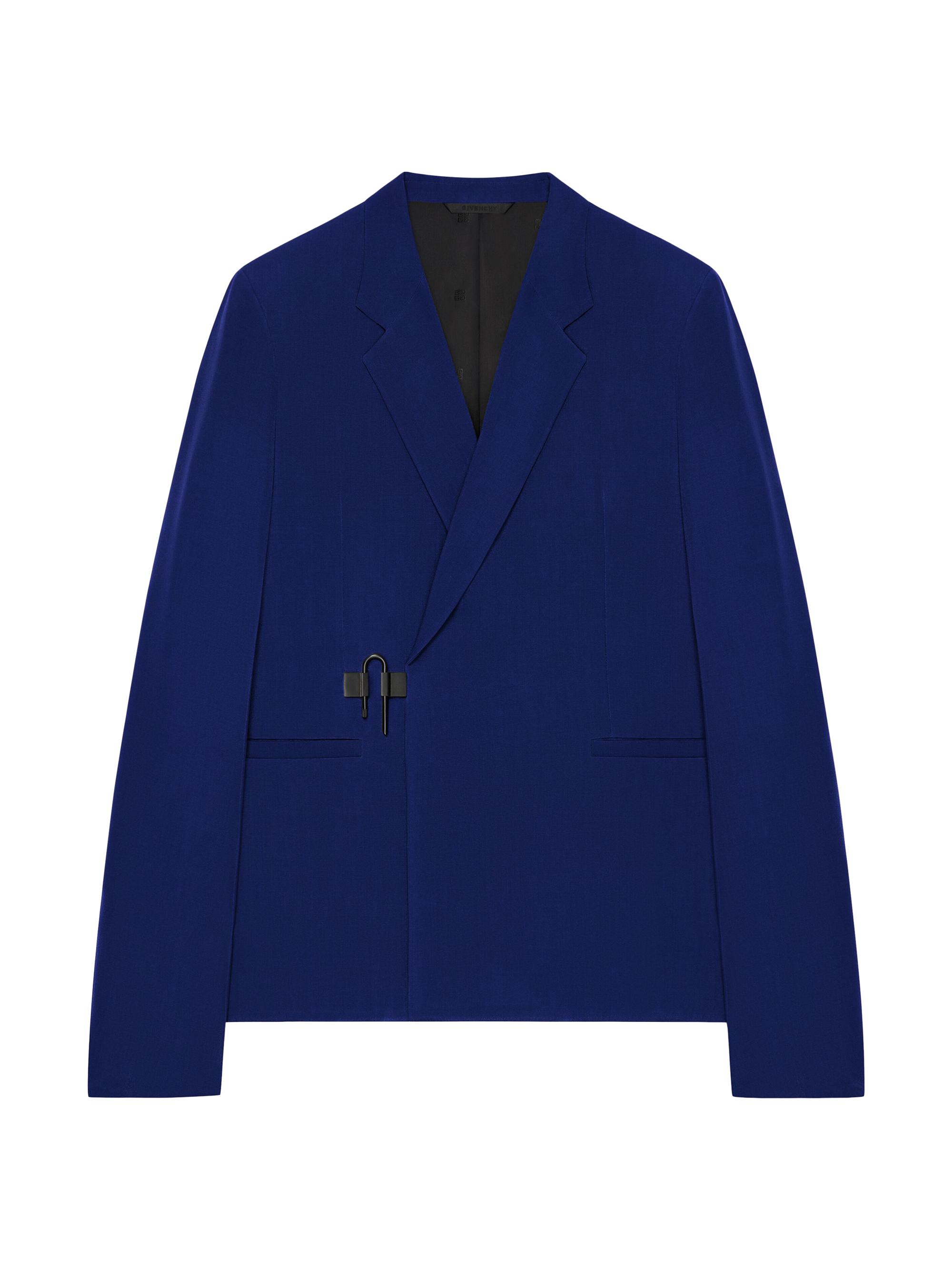Givenchy Men's U-Lock Slim Fit Jacket in Wool - Cobalt Blue