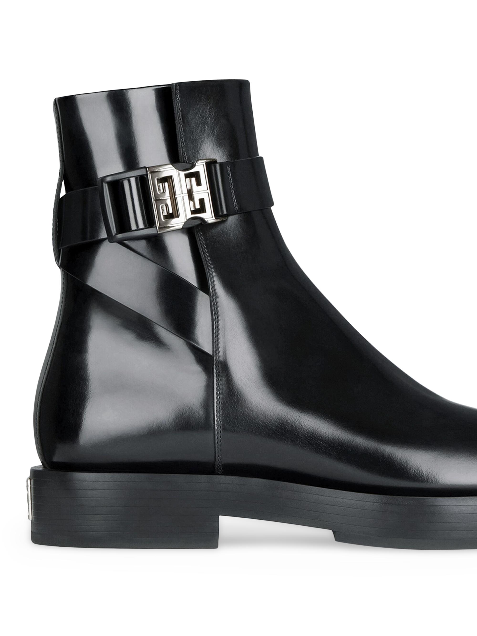Givenchy Squared Boots in Leather with 4G Buckle | Saks Fifth Avenue