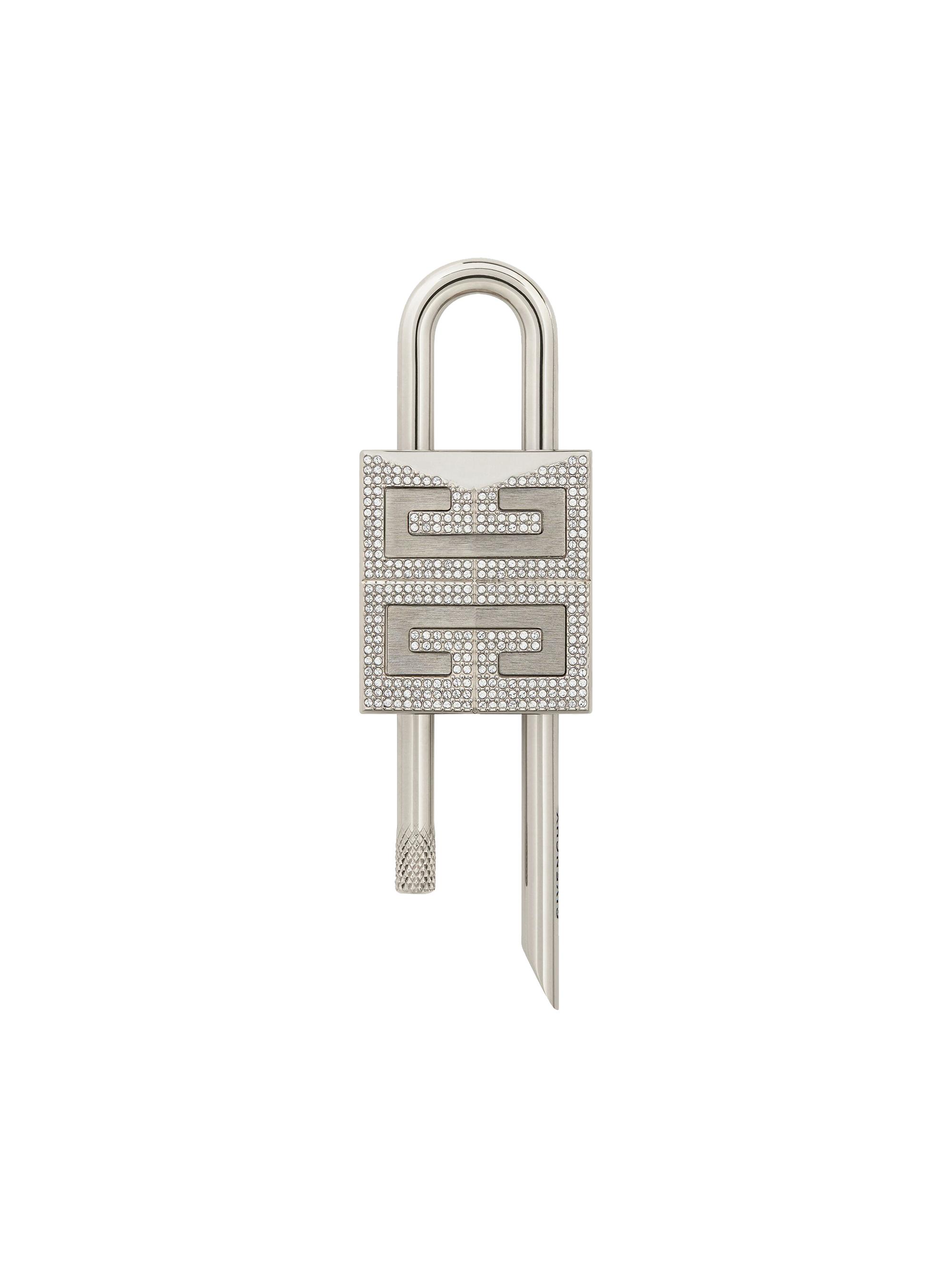 Givenchy Men's  4G Padlock in Metal with Crystals - Silvery Grey
