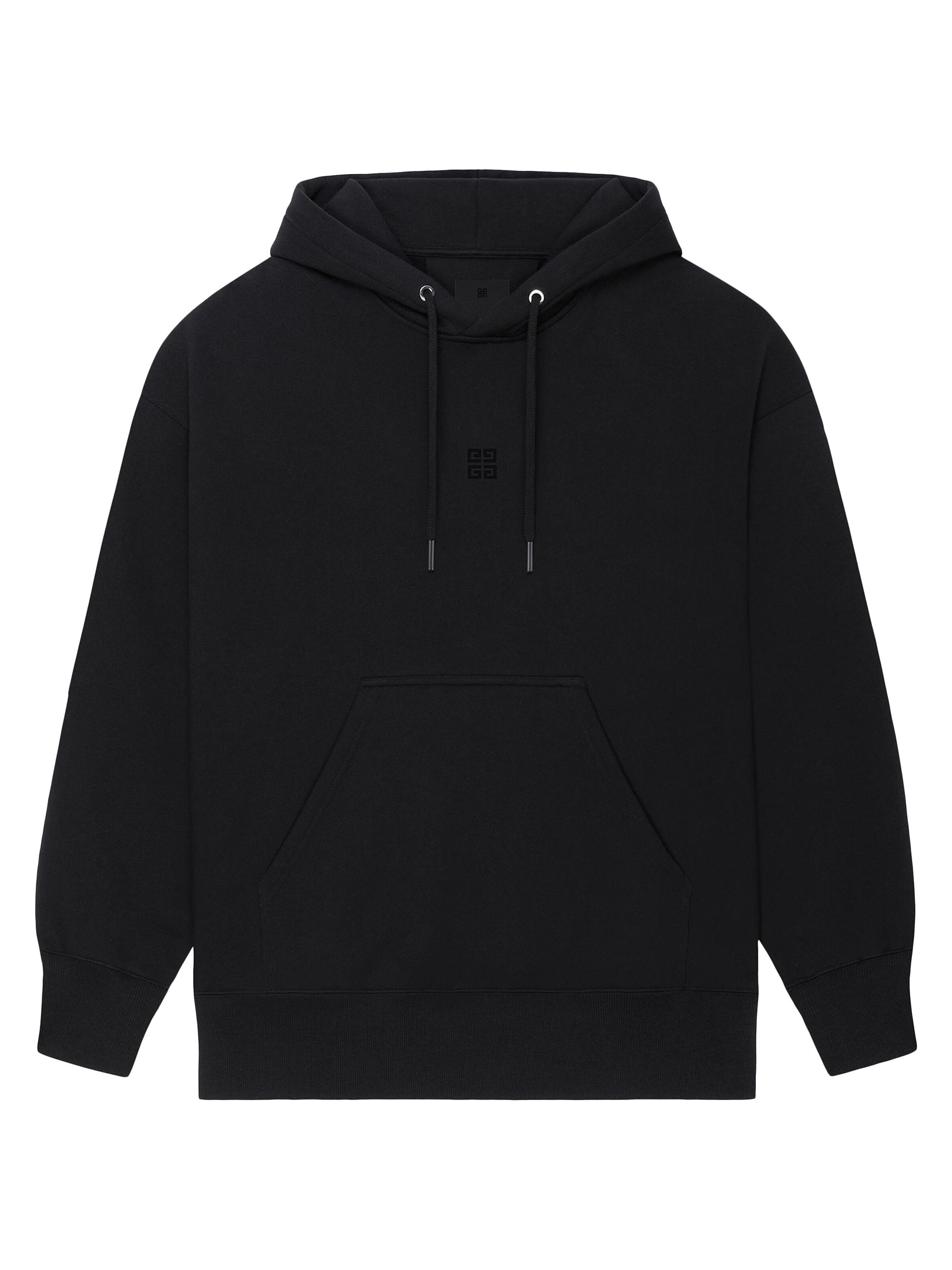 Givenchy Men's Slim Fit Hoodie in Embroidered Felpa - Black