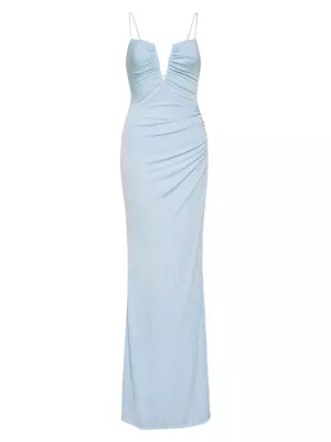 Katie May Women's Eryka Knit Gown - Powder Blue