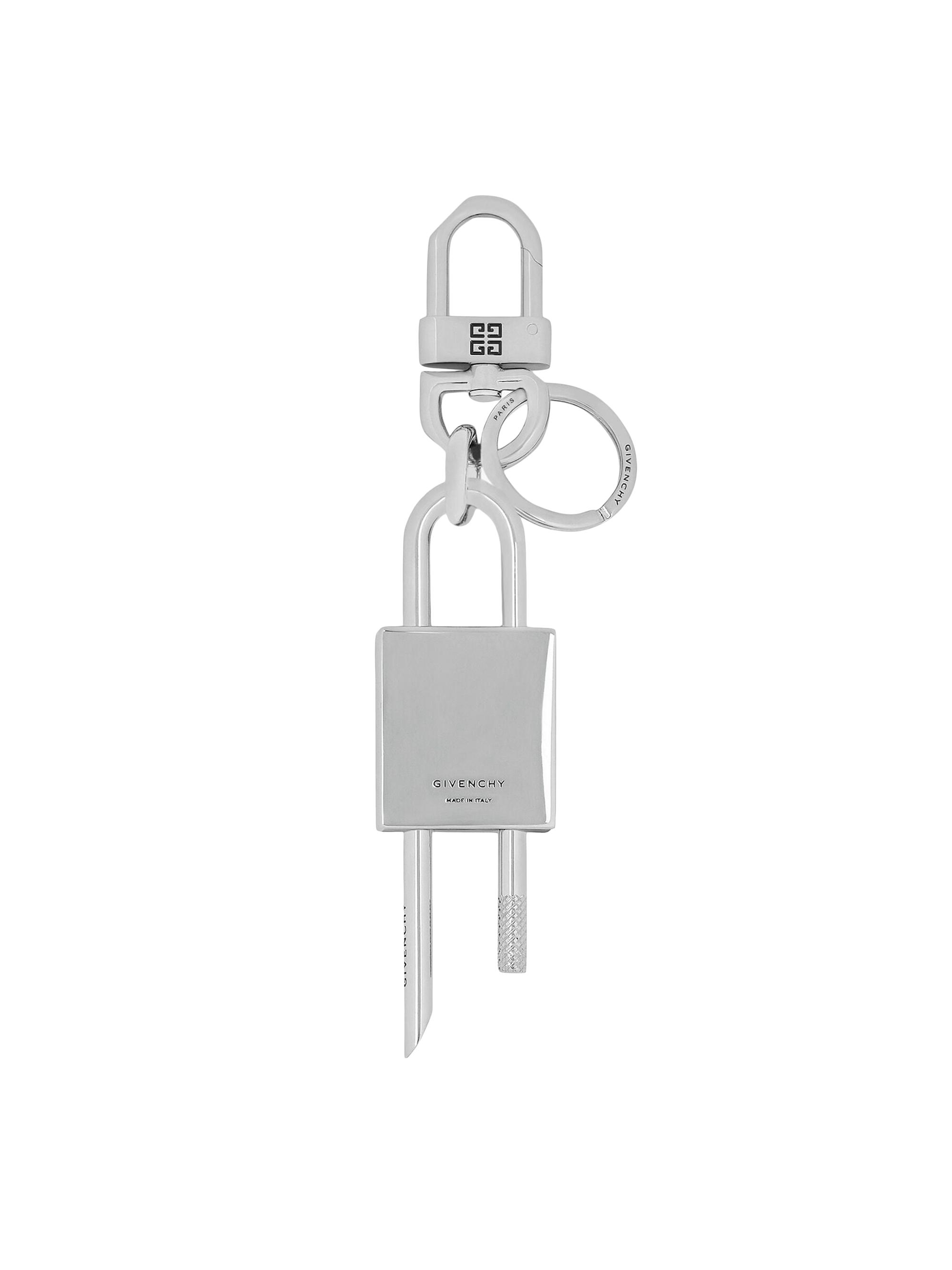 Givenchy Men's Padlock Keyring in Metal - Silvery