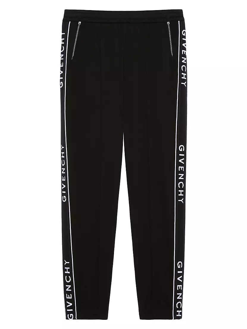 Men's Slim-fit jogger pants in embroidered fleece, GIVENCHY