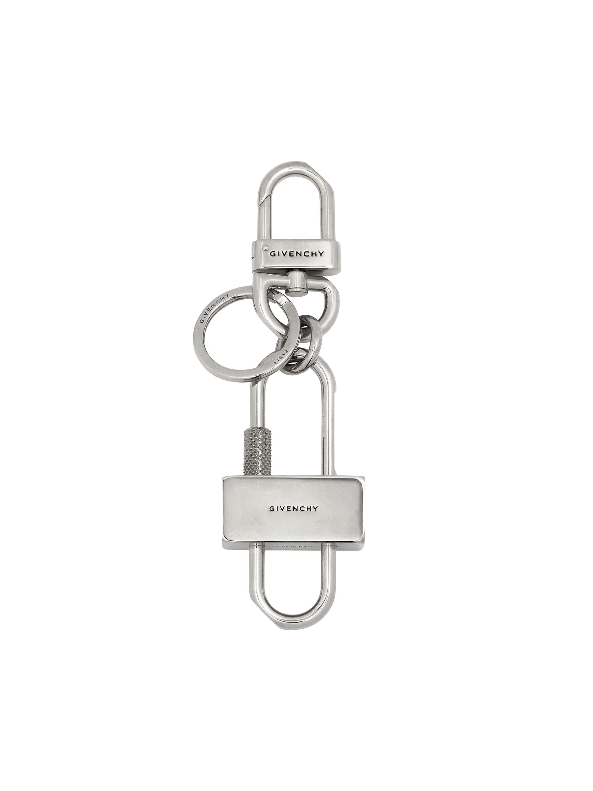 Givenchy Men's Padlock Keyring in Metal - Silvery