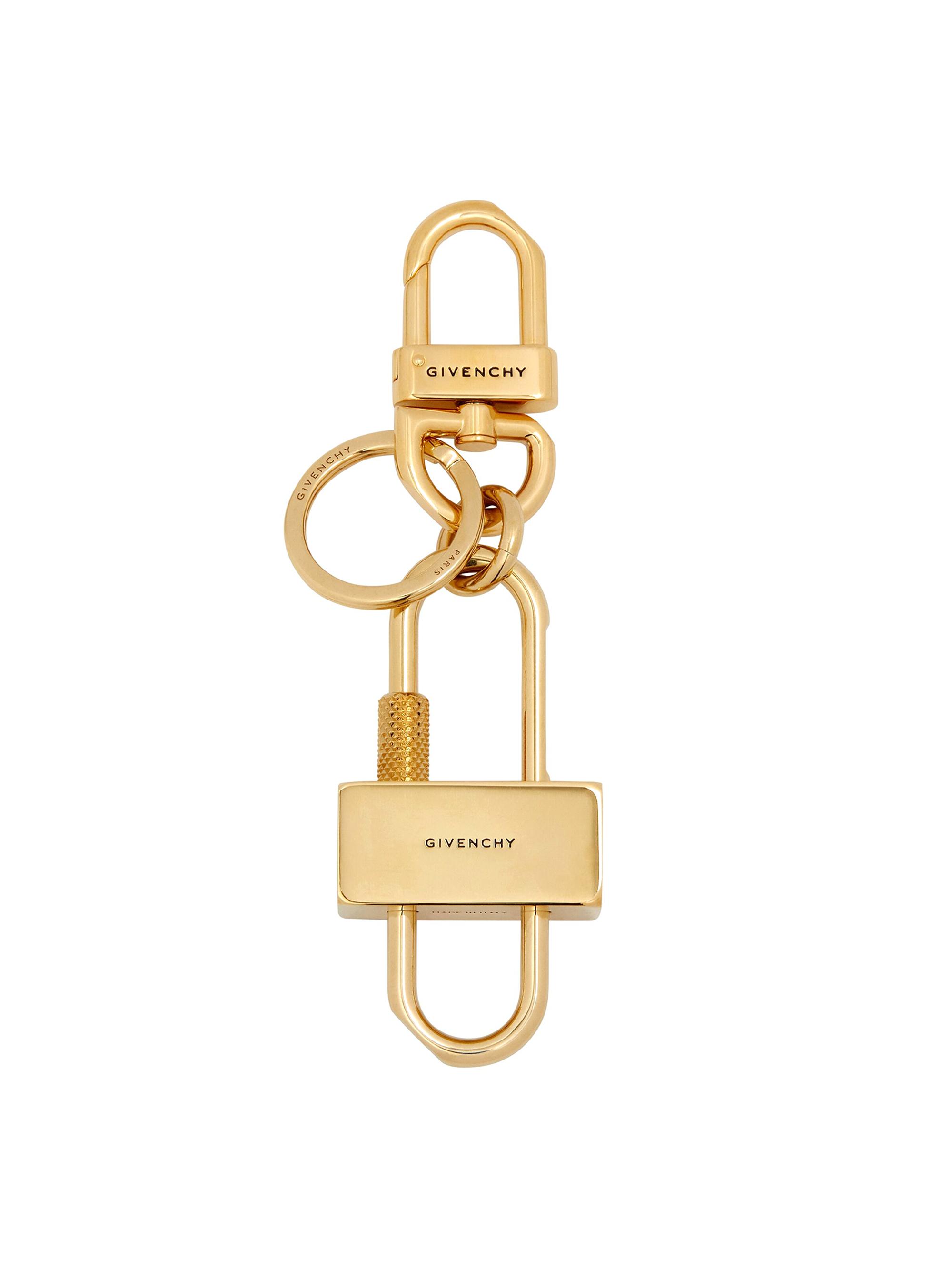 Givenchy Men's Padlock Keyring in Metal - Golden Yellow