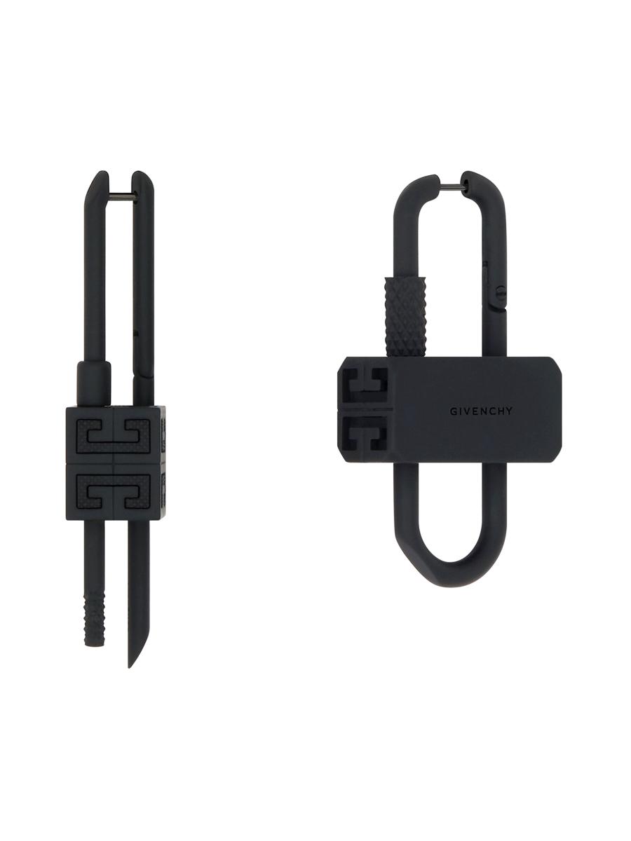 【GIVENCHY】LOCK SMALL BLACK CRYSTALS HOOP EARRING片耳用 GIVENCHY】LOCK SMALL BLACK CRYSTALS HOOP EARRING片耳用