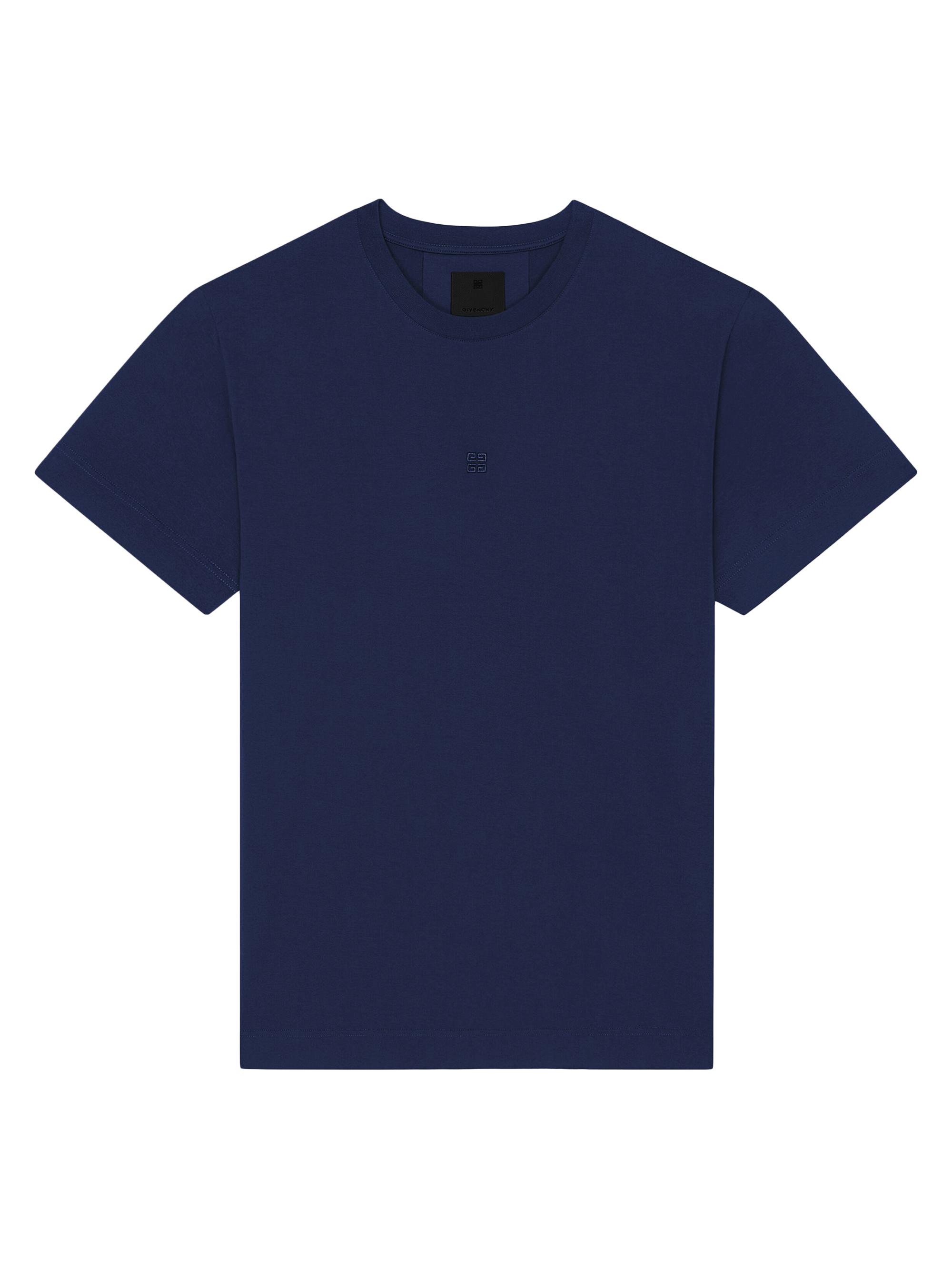 Givenchy Men's Slim Fit 4G T-Shirt in Cotton - Navy