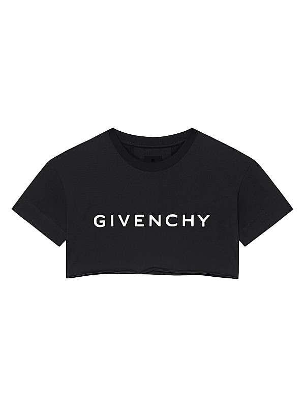 Shop Givenchy Archetype Cropped T-Shirt in Cotton | Saks Shop Givenchy Archetype Cropped T-Shirt in Cotton | Saks
