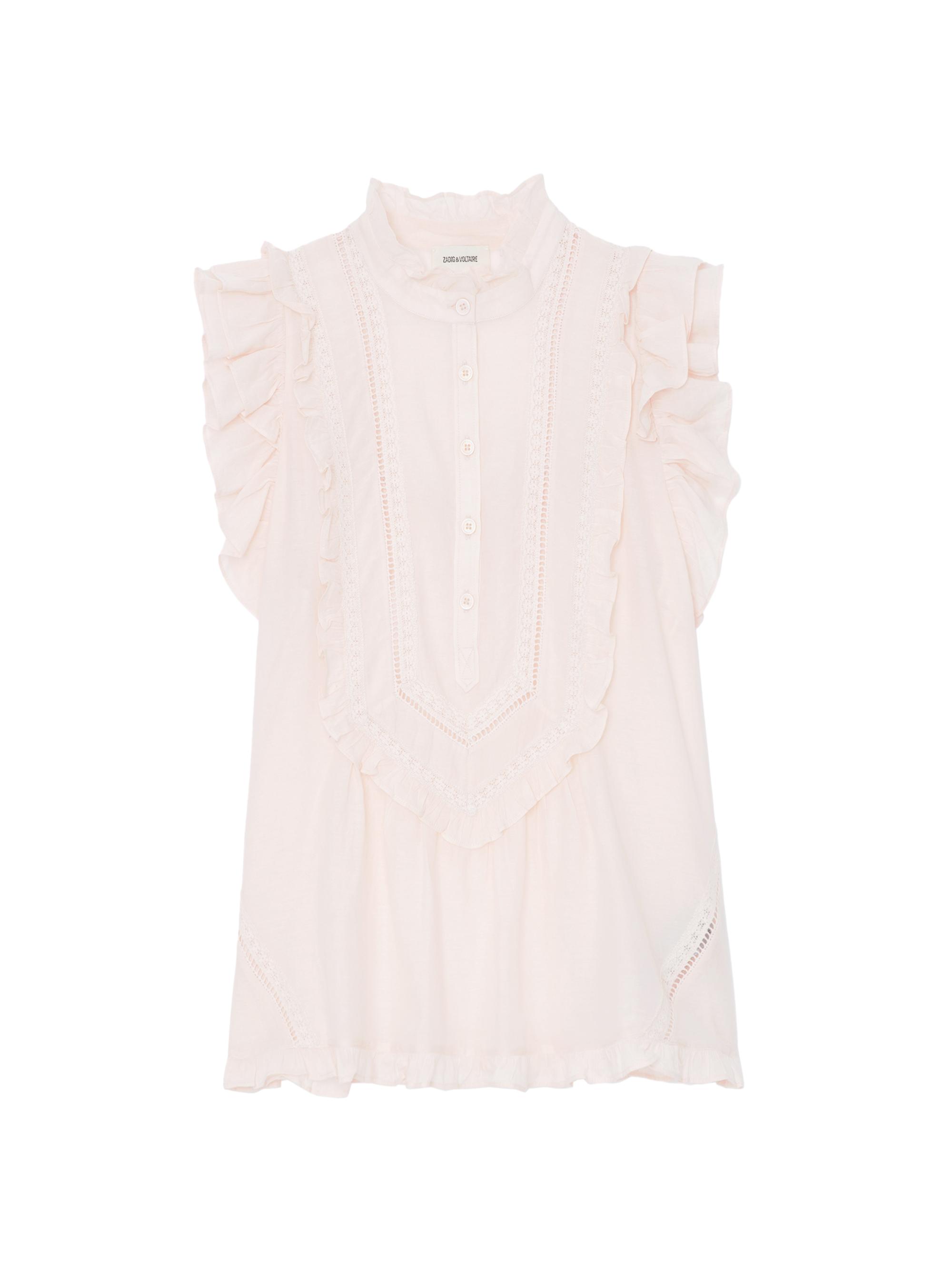 Shop Zadig & Voltaire Tama RuffleTrim Cotton Top Saks Fifth Avenue