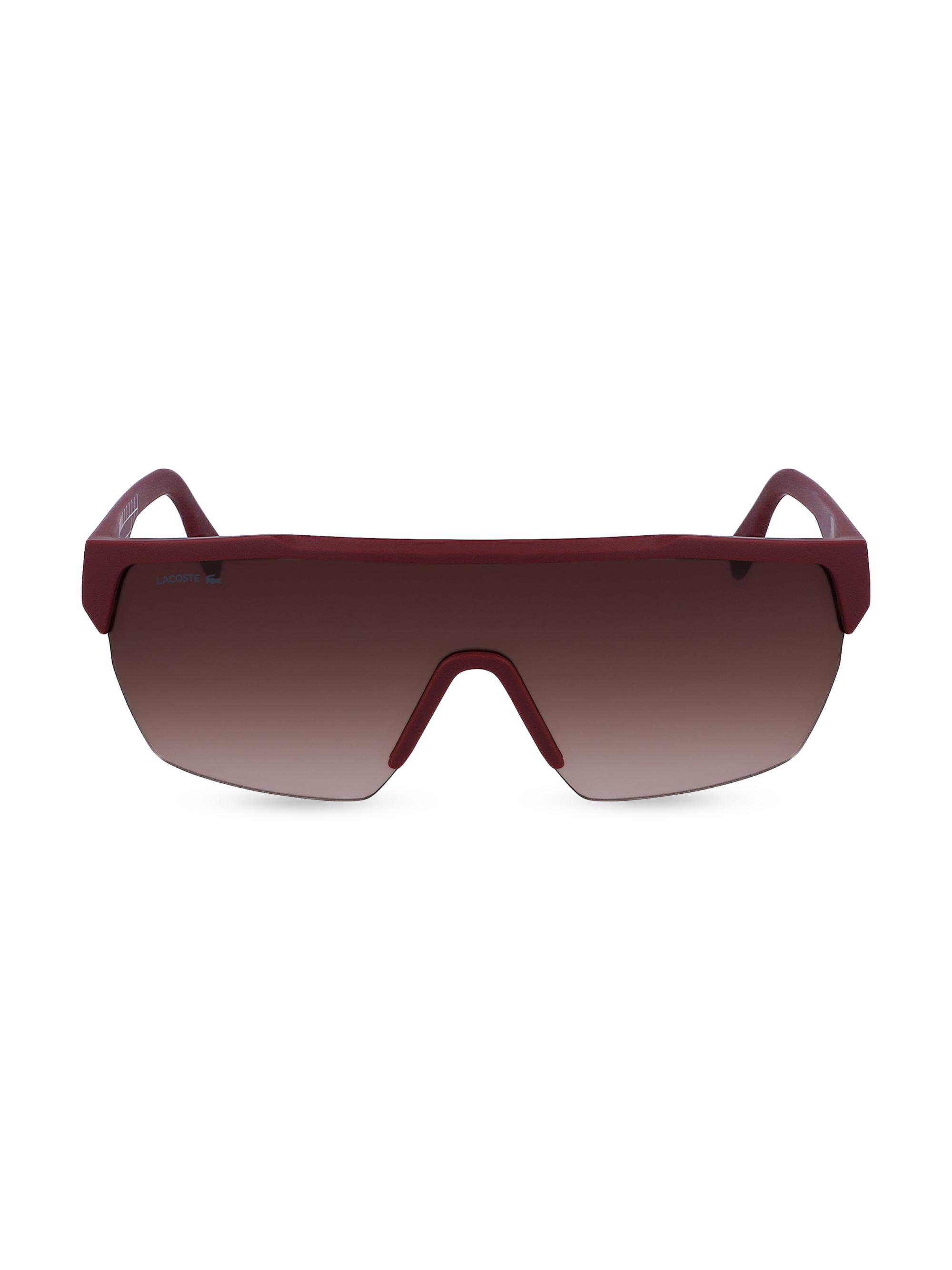 Lacoste Men's Sport Inspired-Active Line 62MM Shield Sunglasses - Matte Dark Red
