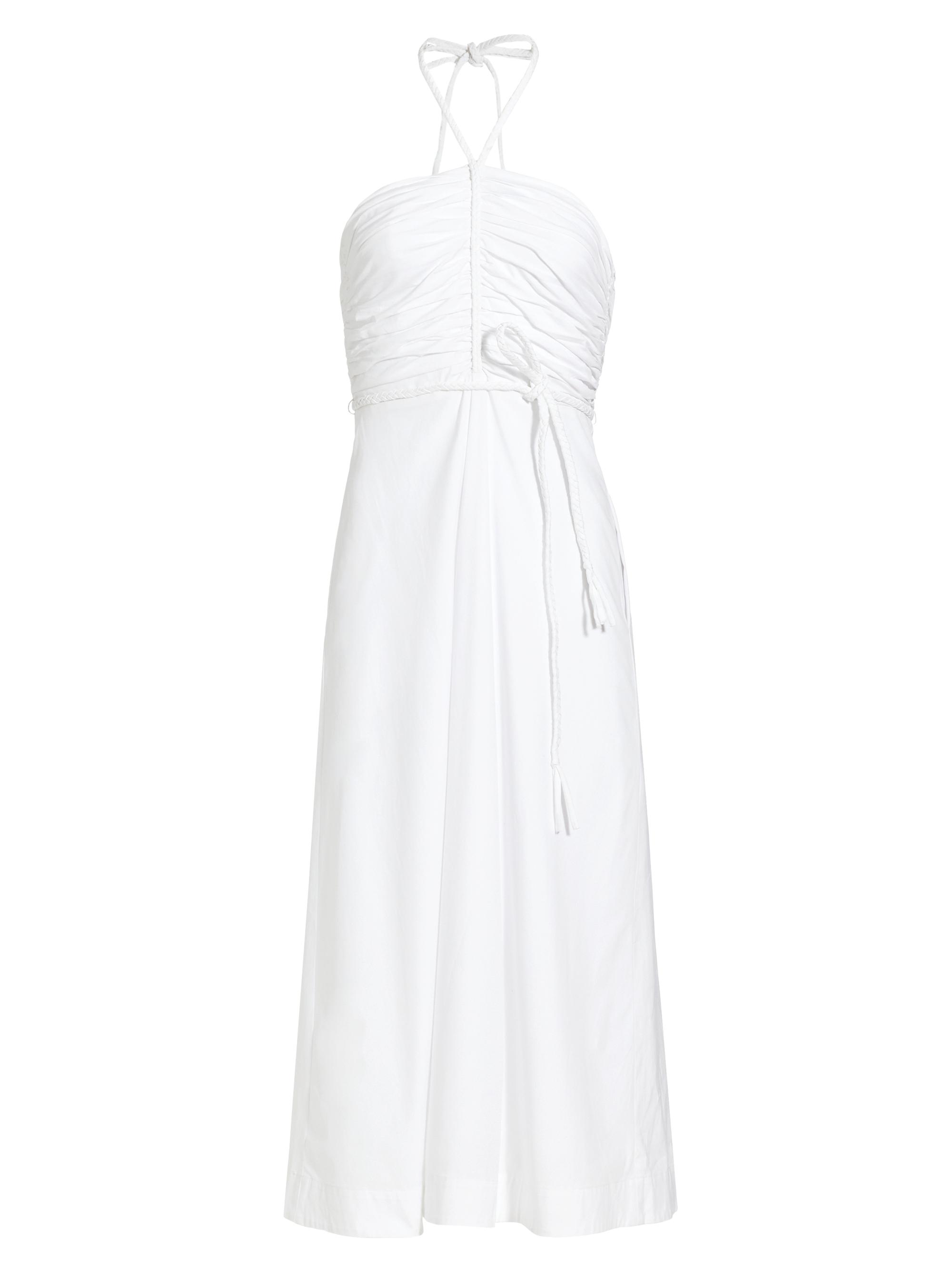 Veronica Beard Women's Tucker Ruched Halter Midi-Dress - White