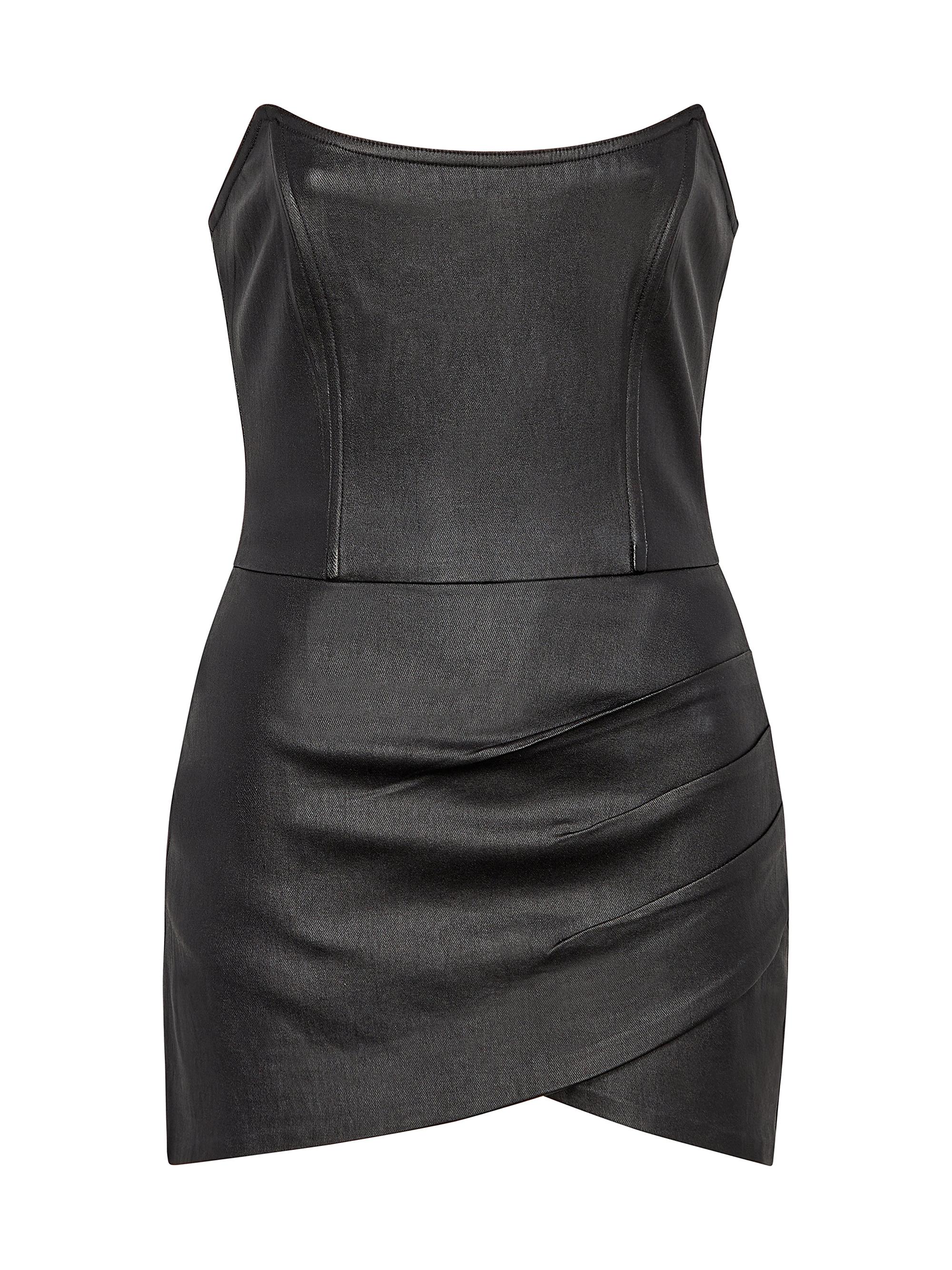 Retrofête Women's James Coated Denim Dress - Coated Black