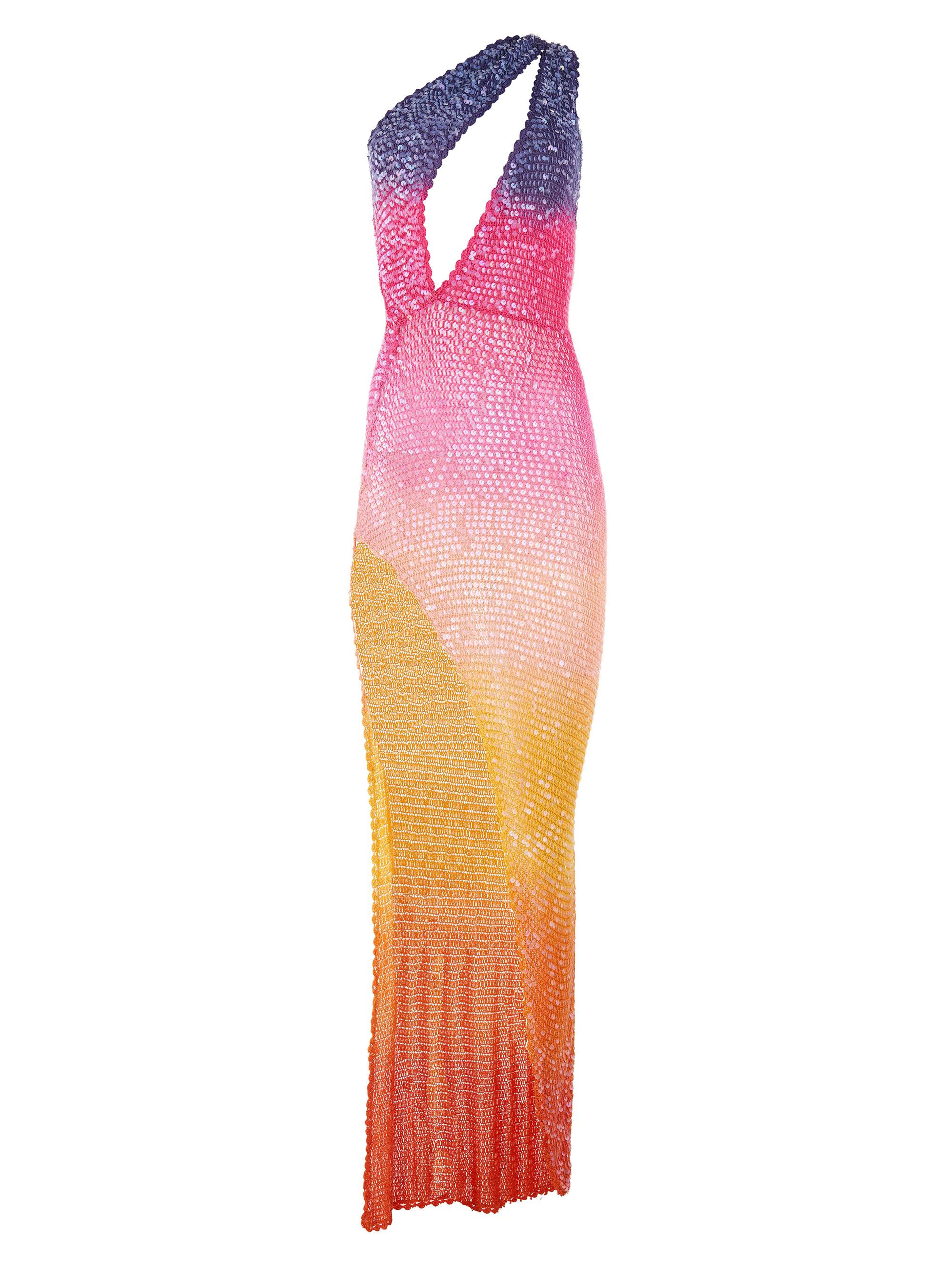 Retrofête Women's Candice Sequin Crochet Dress - Sunset Ombre