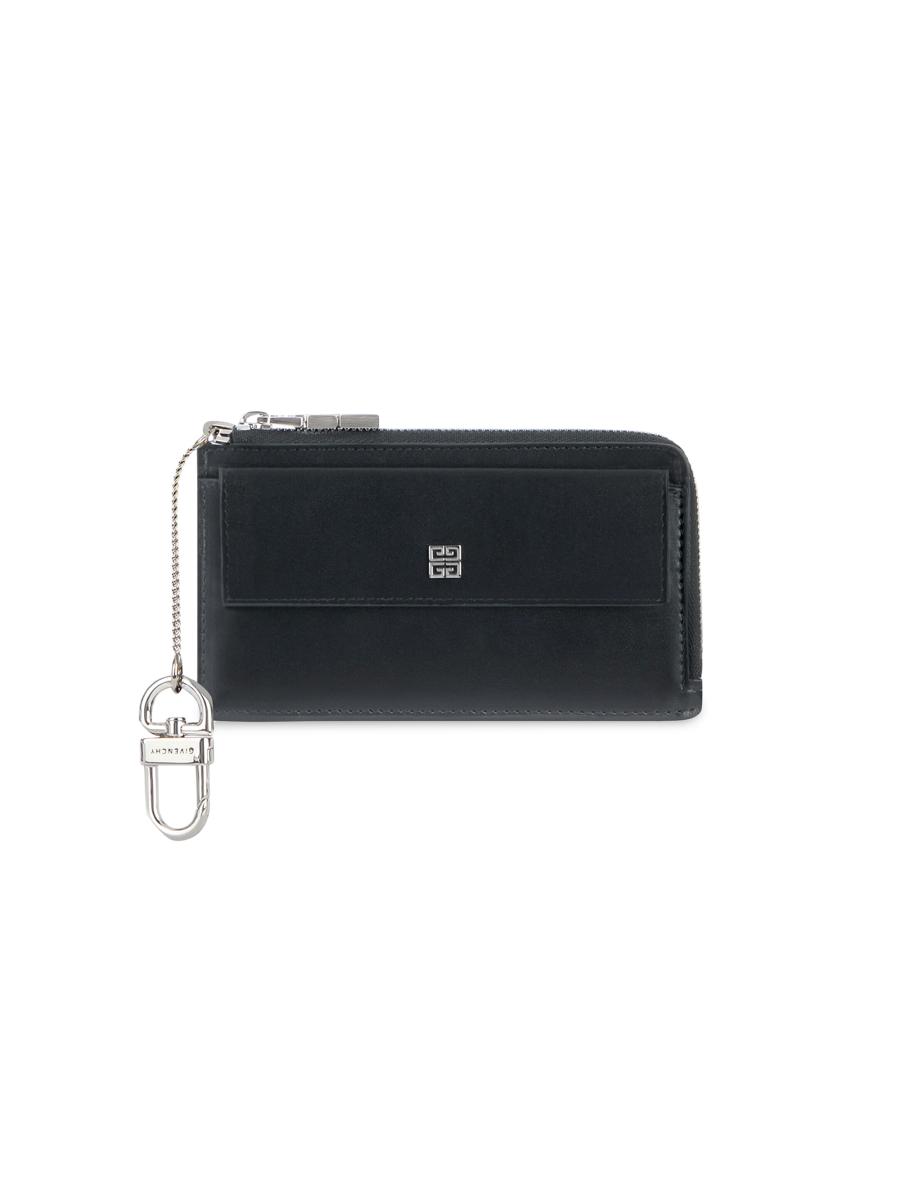 Givenchy 4G Zipped Card Holder in Box Leather | Saks Fifth Avenue