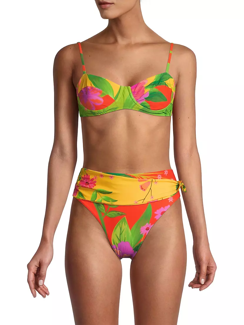 Rio De Sol Tiny Garden - Balconette Bikini Top - Underwire Swim - Lulus