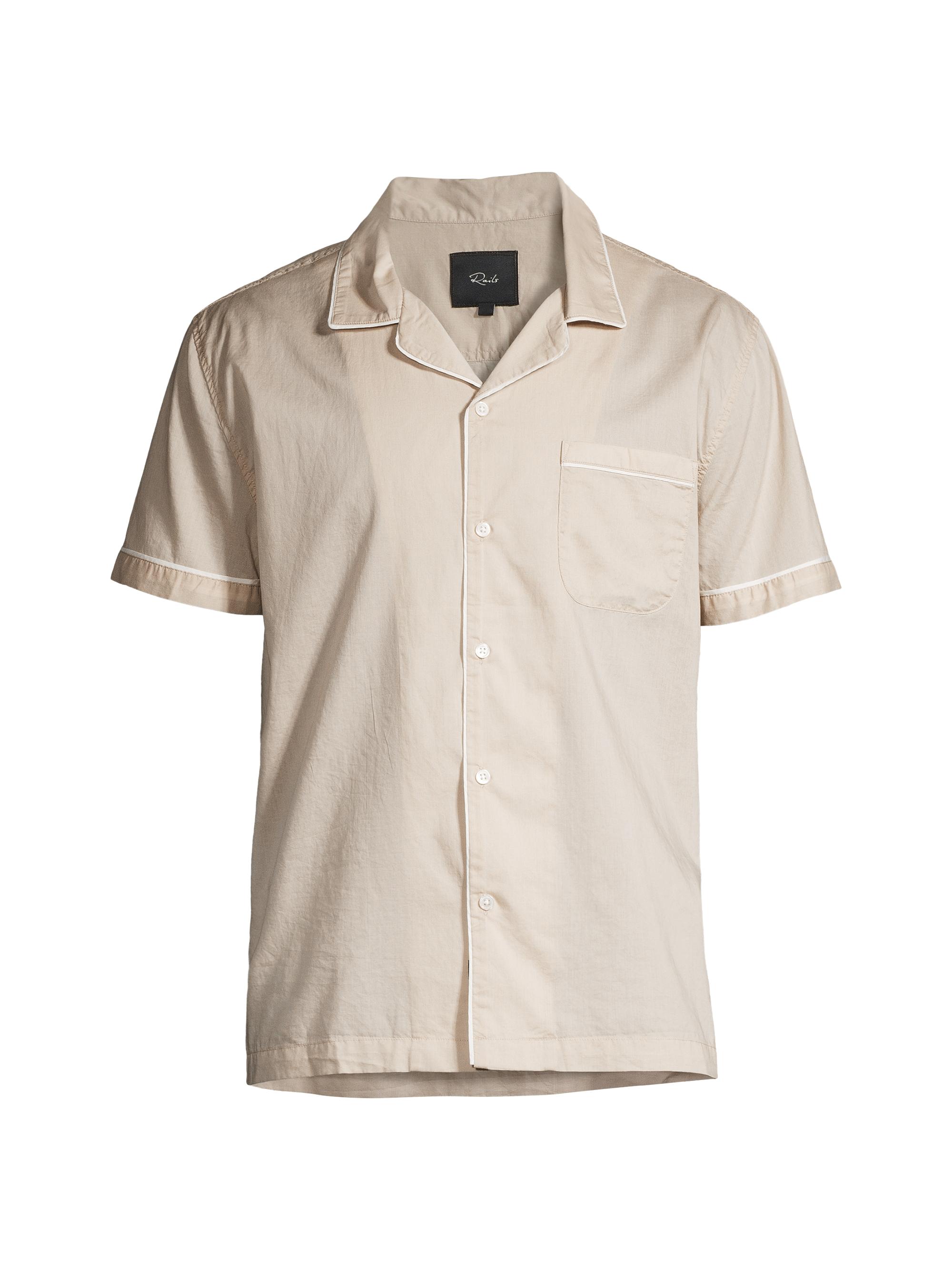 Rails Men's Osbourne Piped Camp Shirt - Armadillo