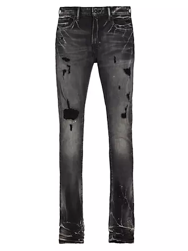 200 MARINA COLLECTION - Grey Stretch Jean, Distressed