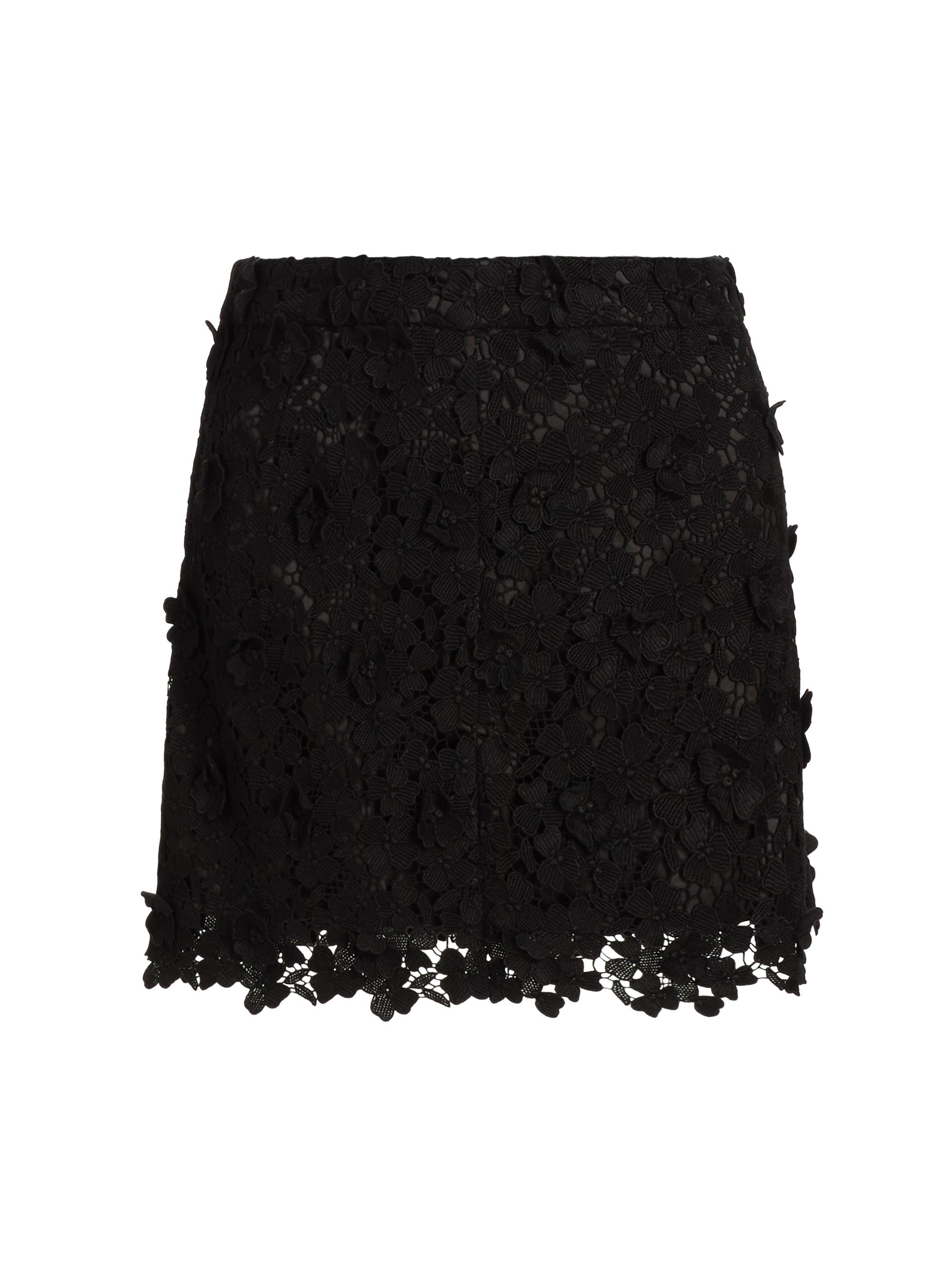 Cami NYC Women's Ilima Appliqué Miniskirt - Black