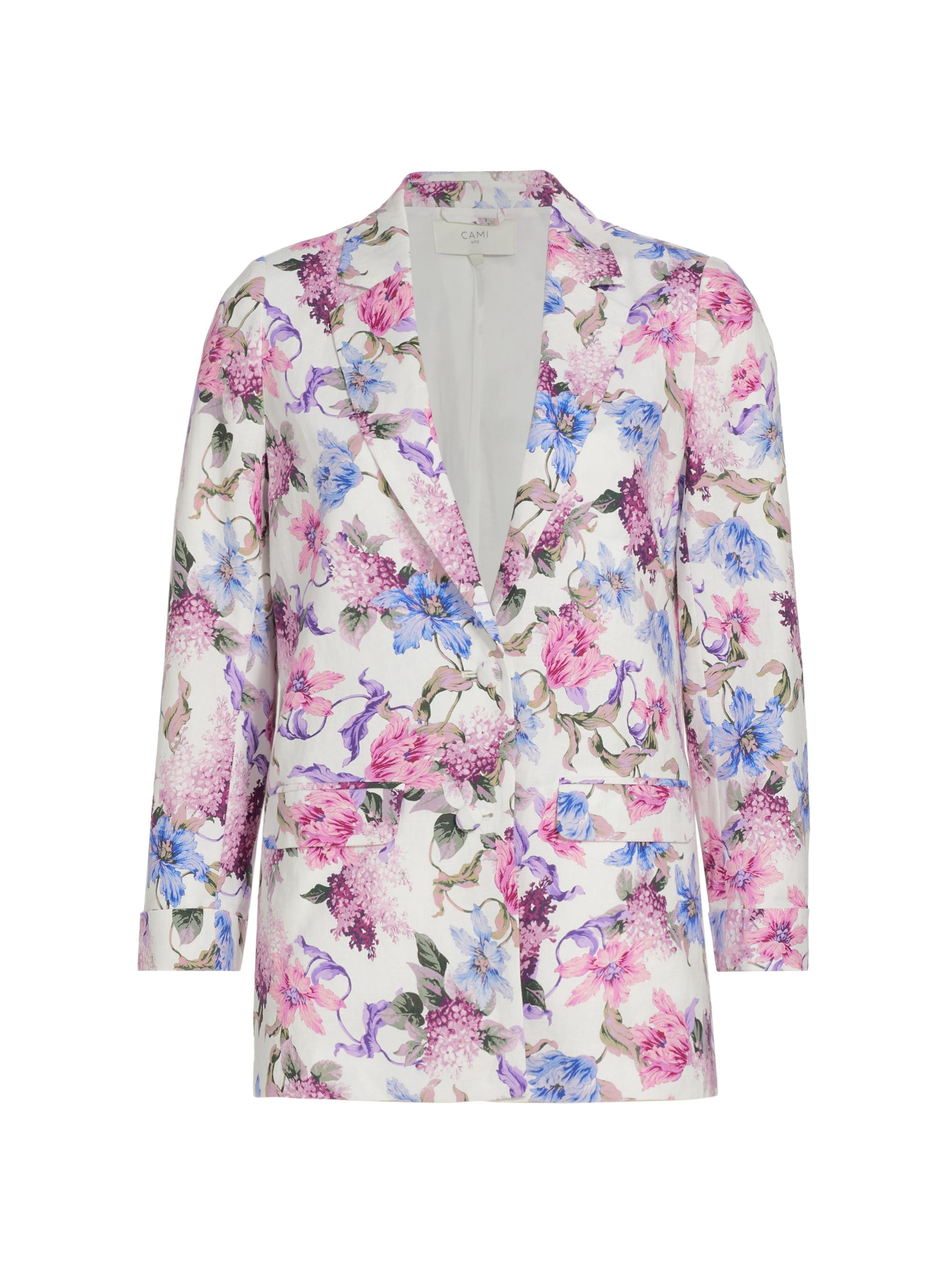 Cami NYC Women's Owen Floral Linen-Cotton Blazer - Clematis