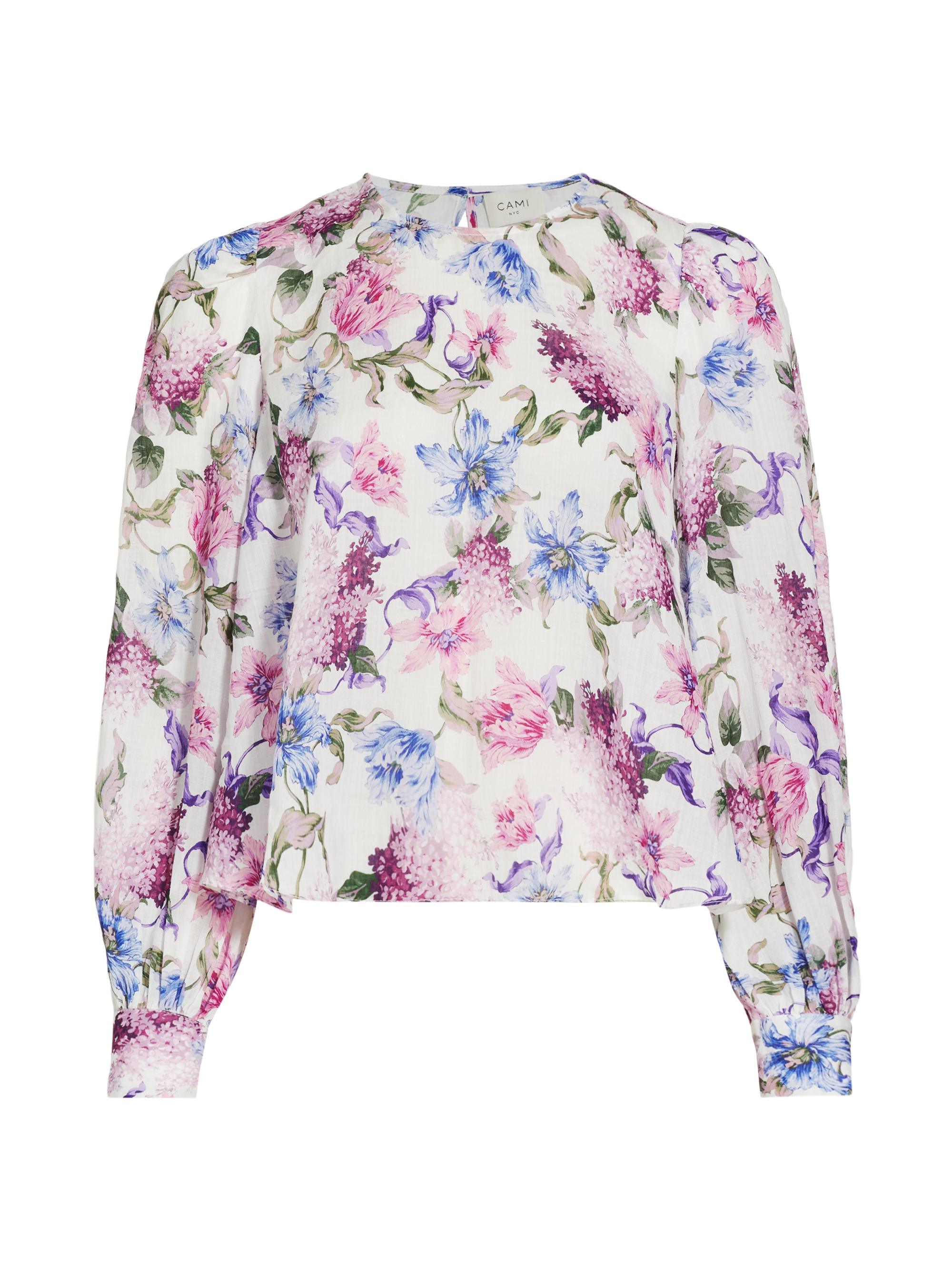 Cami NYC Women's Vivi Long-Sleeve Floral Top - Clematis