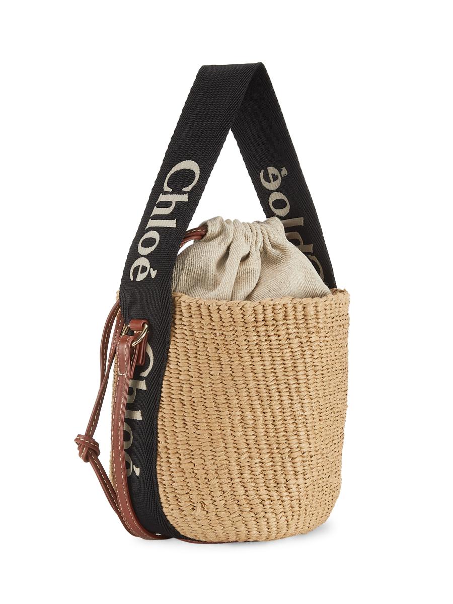 トートバッグ Chloe Small Woody raffia bucket bag 0400022192592_SEPIABROWN?wid=