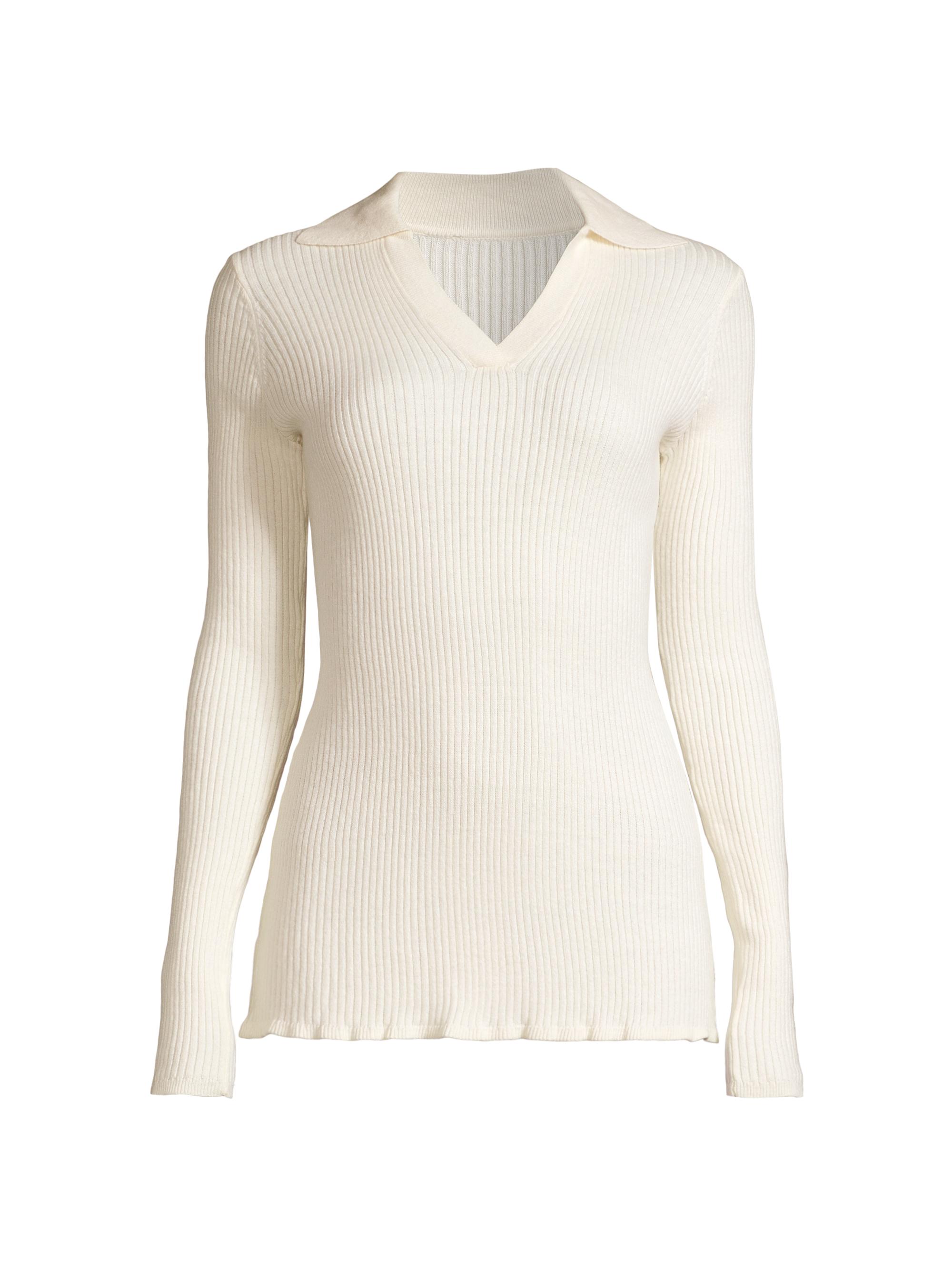 Capsule 121 Women's Sierra Cotton & Cashmere Sweater - Starch