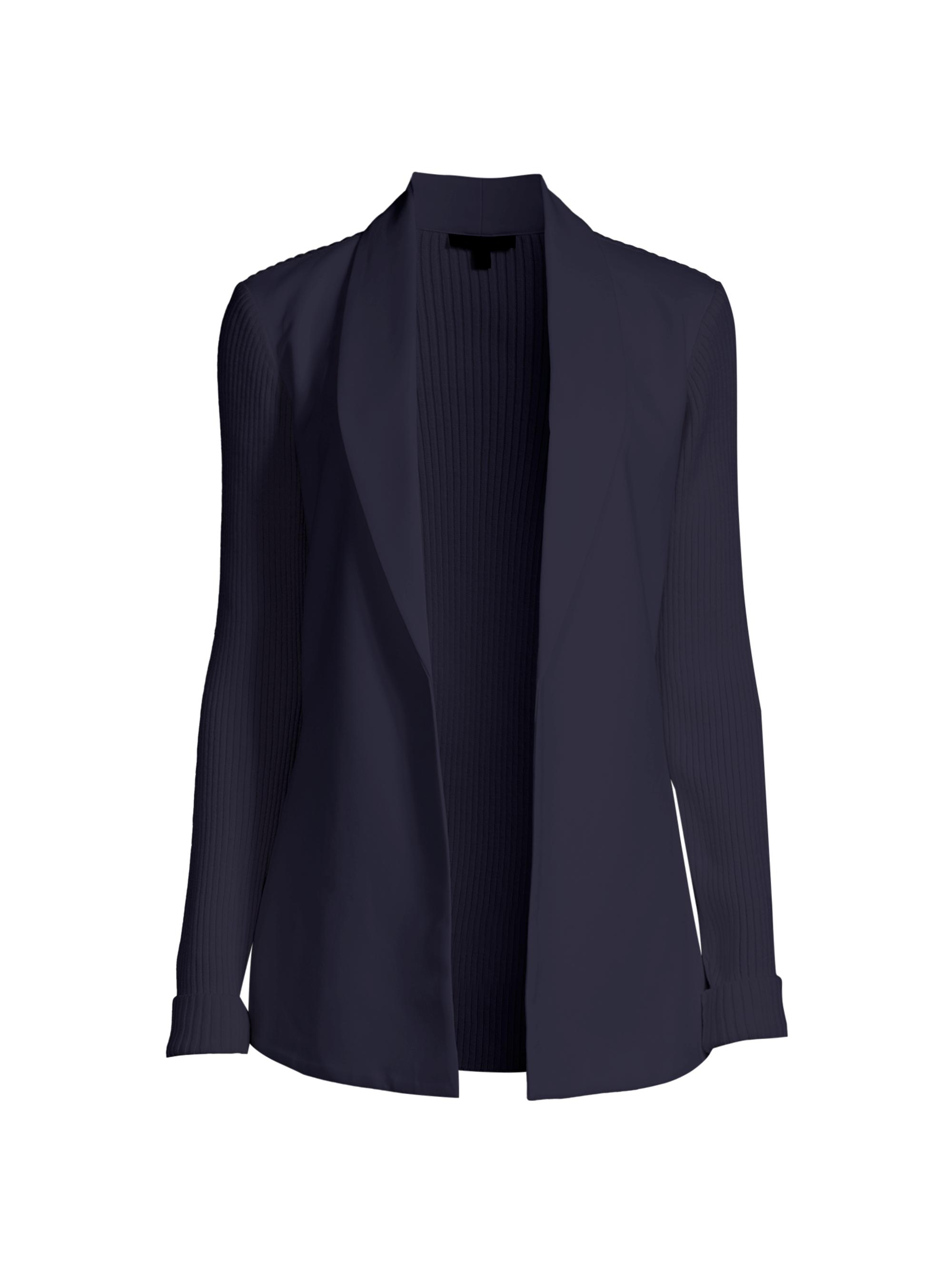 Capsule 121 Women's The Columbia Mixed-Media Blazer - Navy