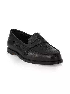 Ferragamo penny-slot leather loafers - Black