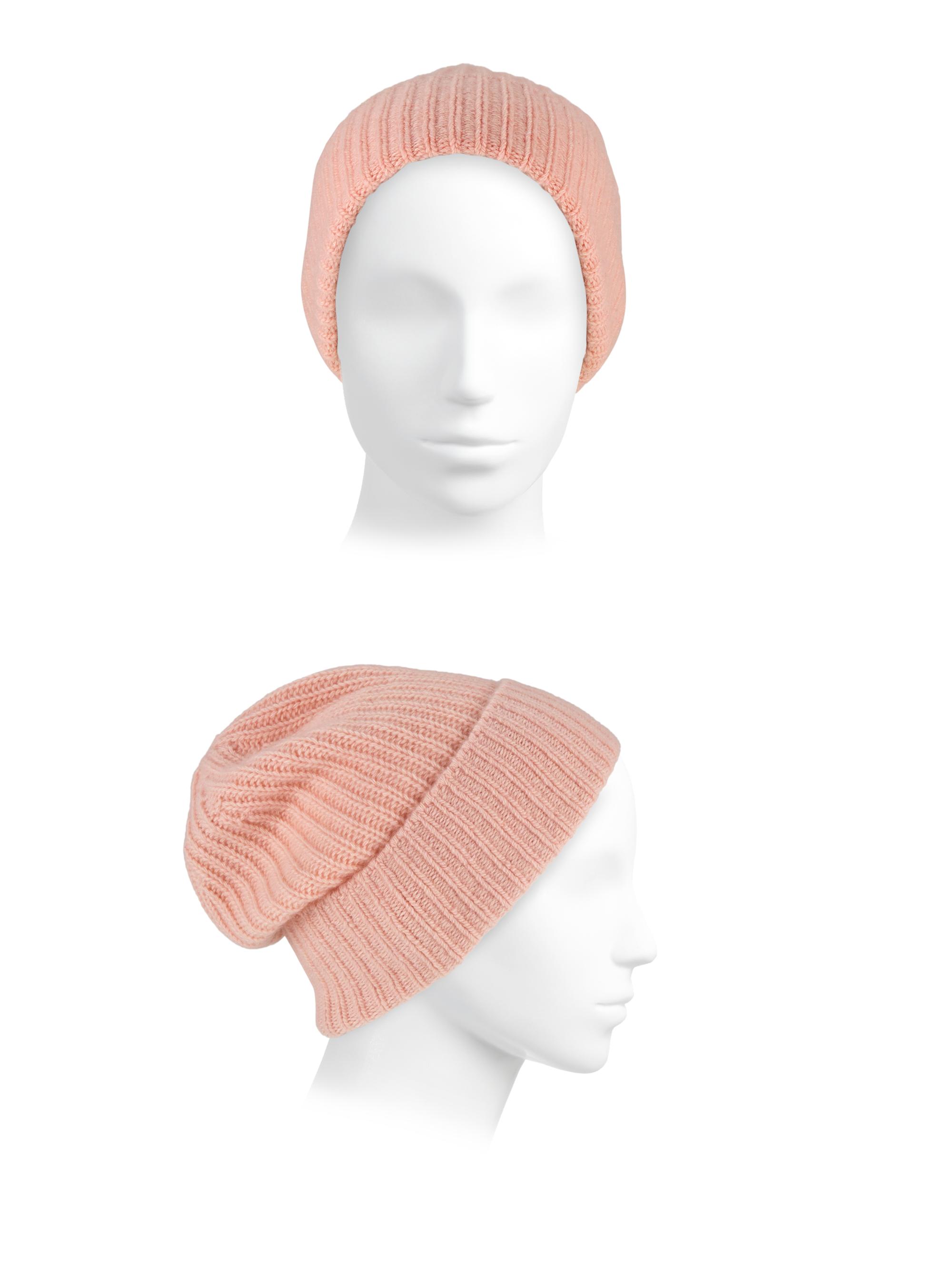 Saks Fifth Avenue 100% Cashmere Beanie Hat Beige Knit Winter Cap One‎ Size Saks Fifth Avenue COLLECTION Cashmere Beanie | Saks Fifth Avenue main image 4