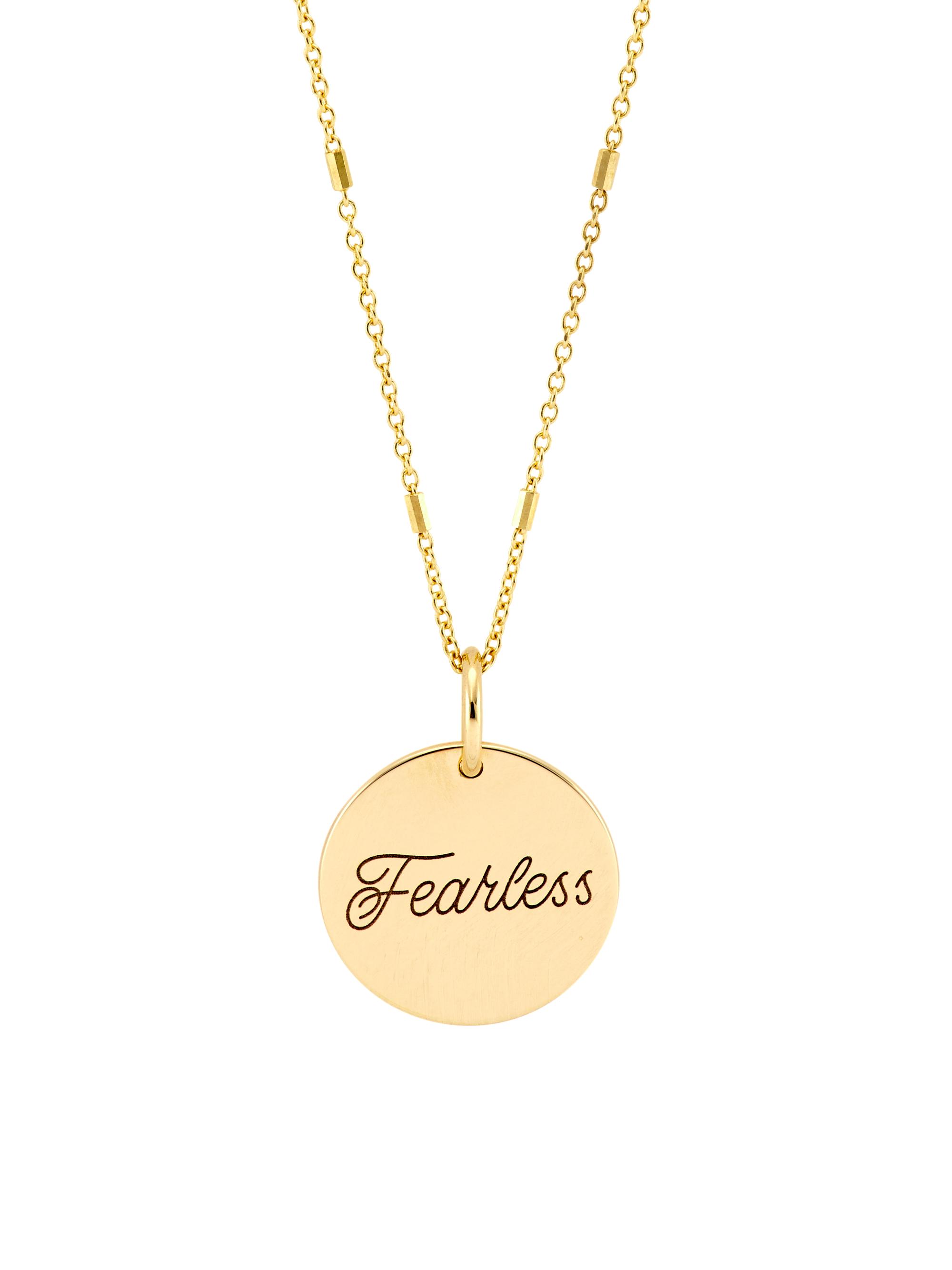 Zoë Chicco Women's 14K Yellow Gold "Fearless" Pendant Necklace - Gold