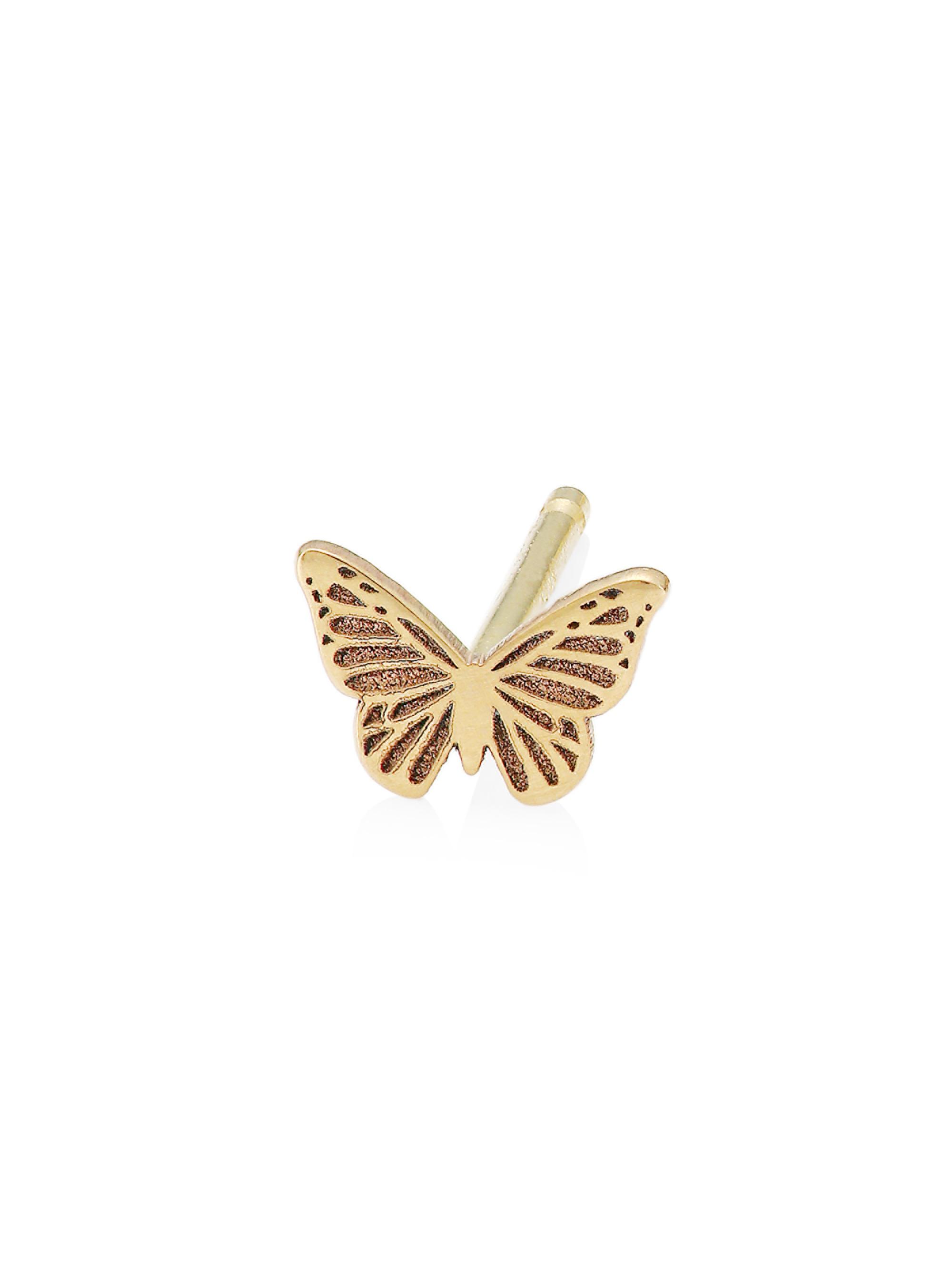 ZOE CHICCO Women's Itty Bitty Symbols 14K Yellow Gold Butterfly Stud Earring - Yellow Gold