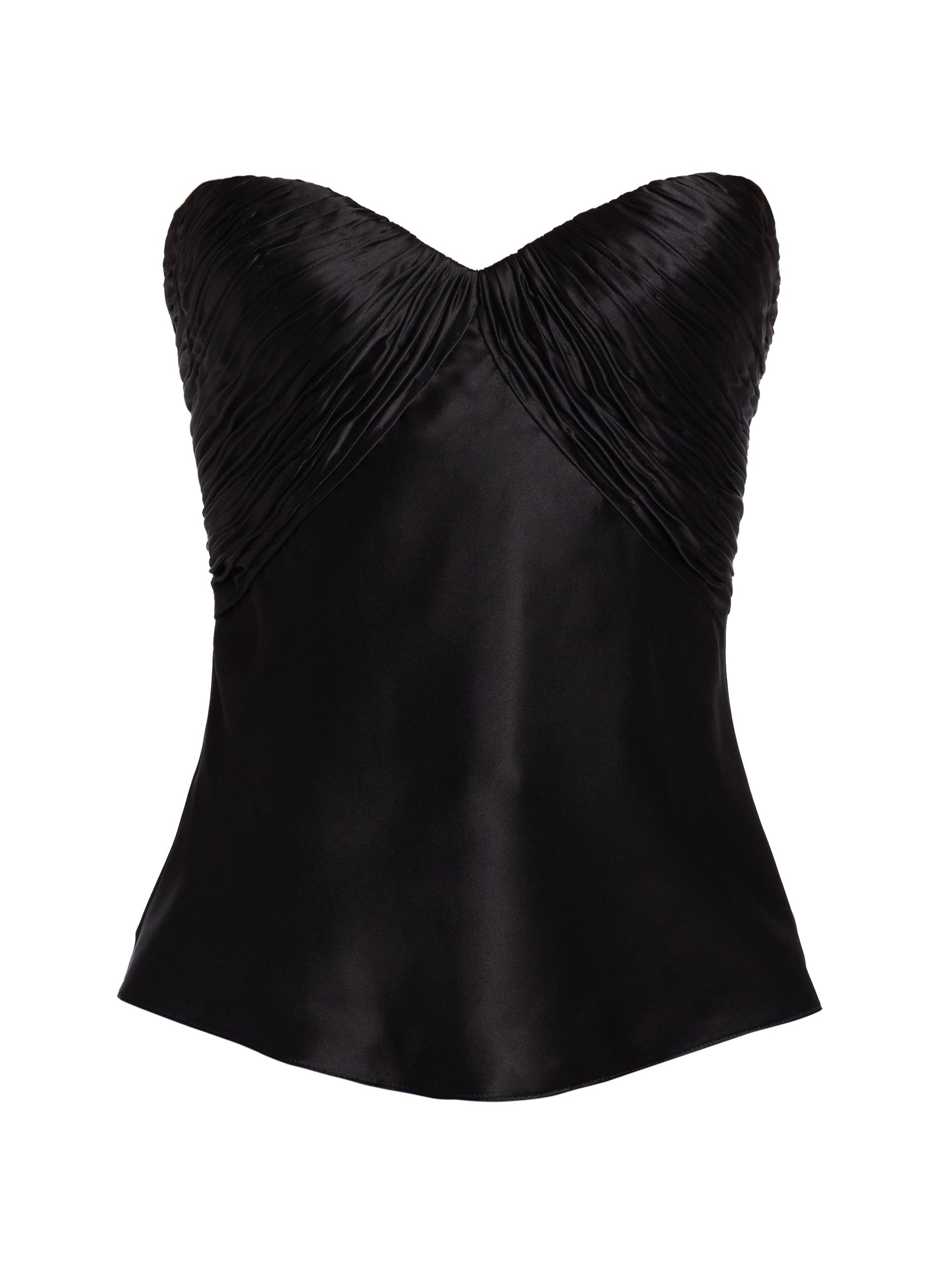 Alejandra Alonso Rojas Women's Charmeuse Bustier Top - Black