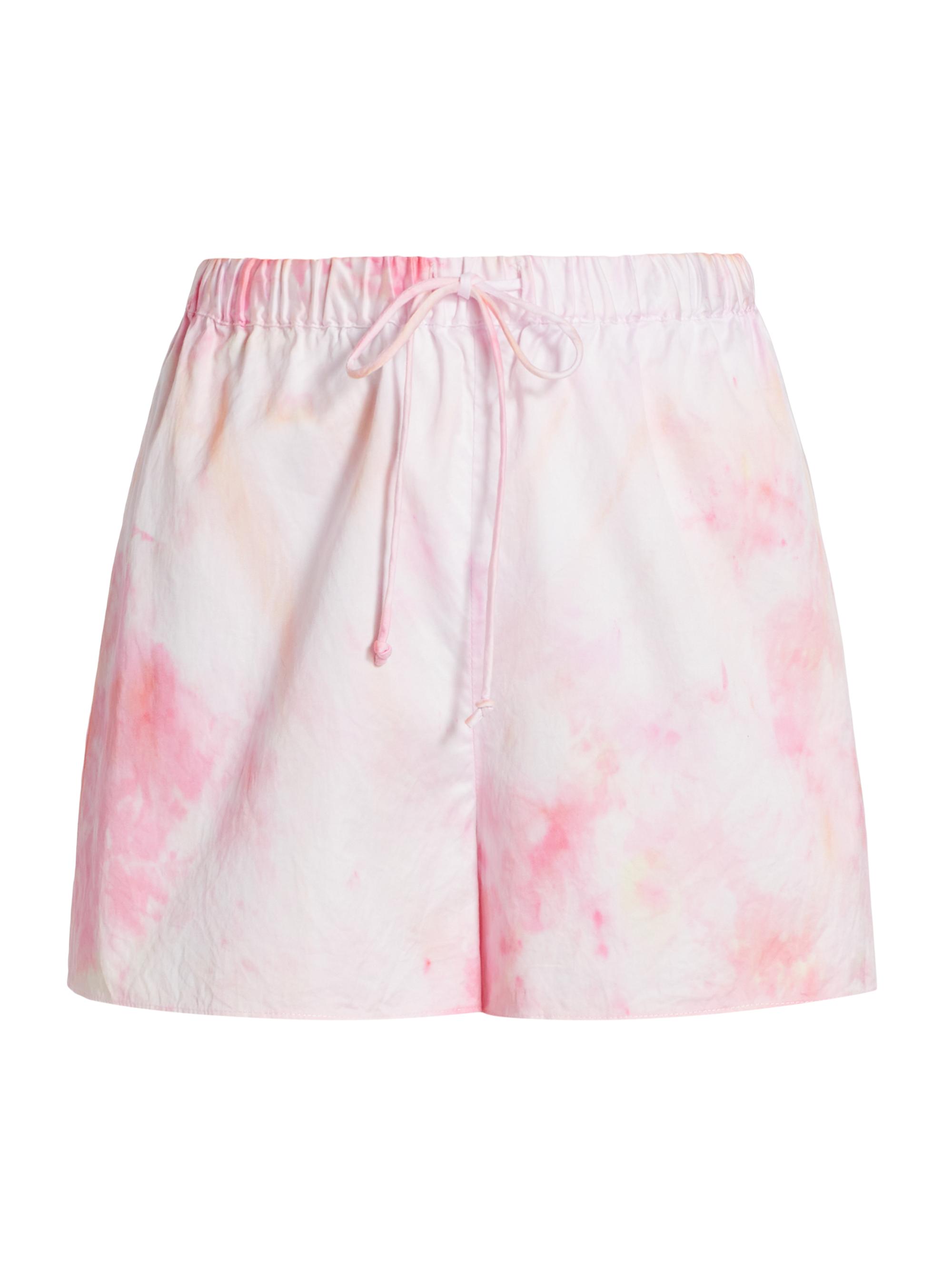 Alejandra Alonso Rojas Women's Tie-Dye Oversized Shorts - Pink Galaxy Print