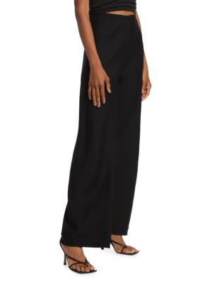 Off-White wide-leg wool-blend trousers - Black