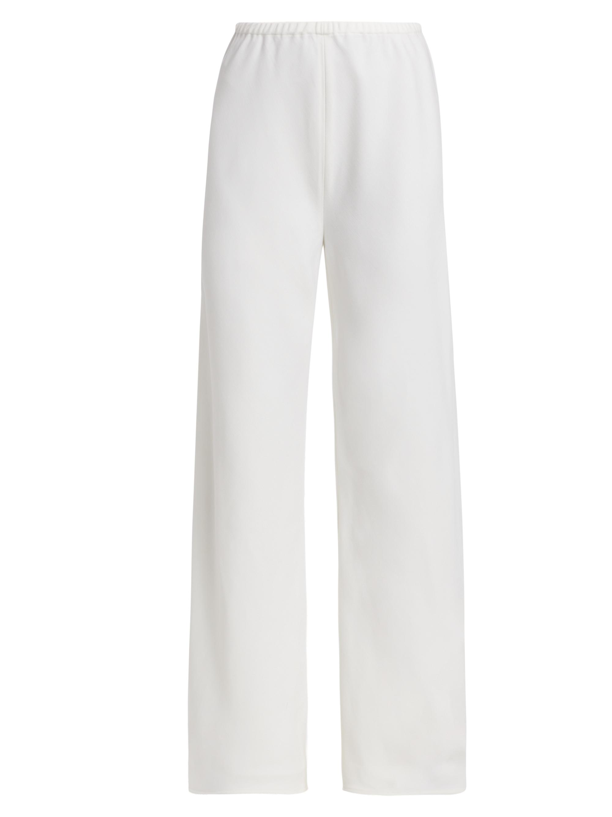 WARDROBE.NYC Women's Wool-Blend Bias-Cut Pants - White
