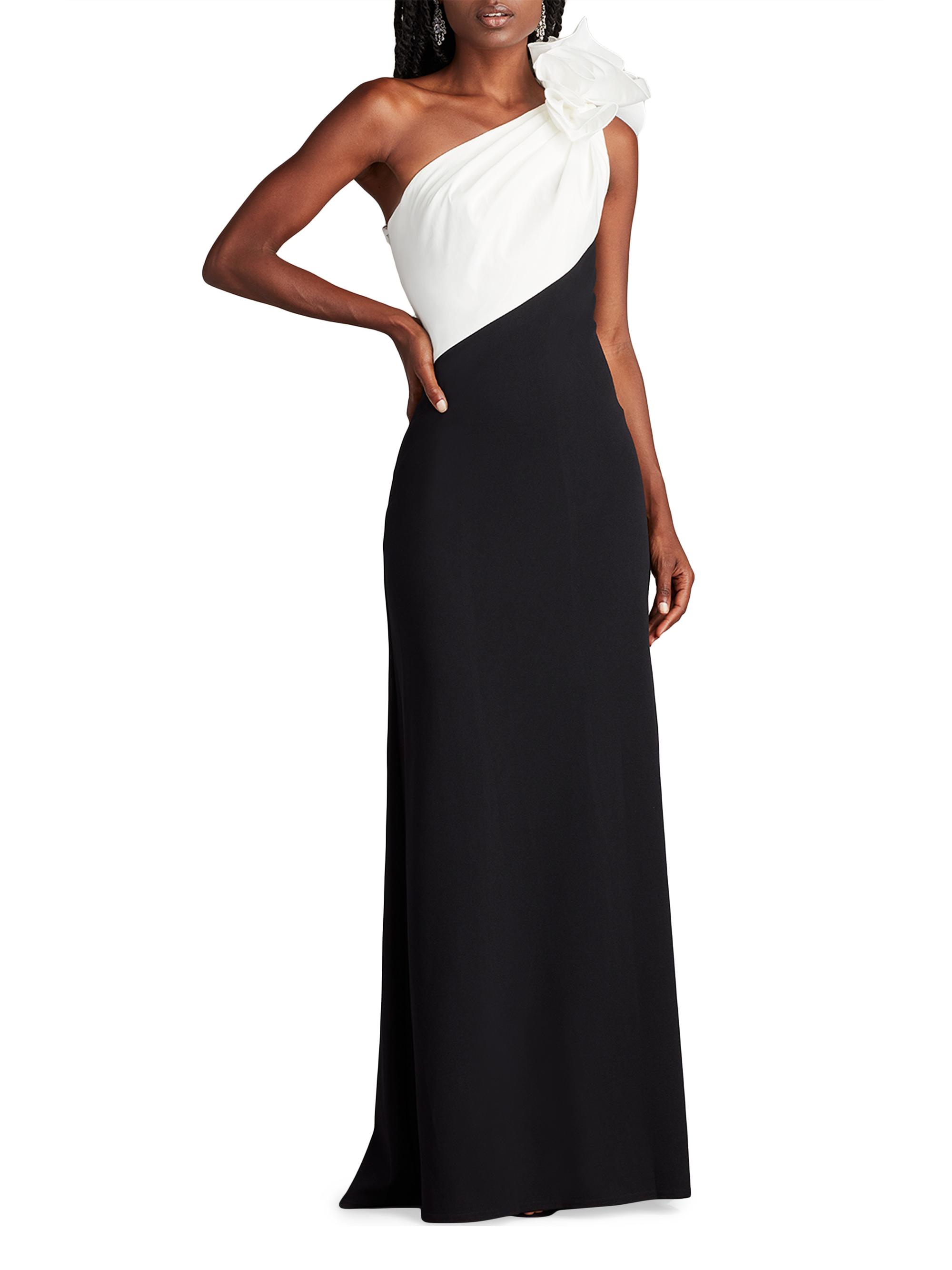 Tadashi Shoji Two-Tone Ruffle Column Gown | Saks Fifth Avenue