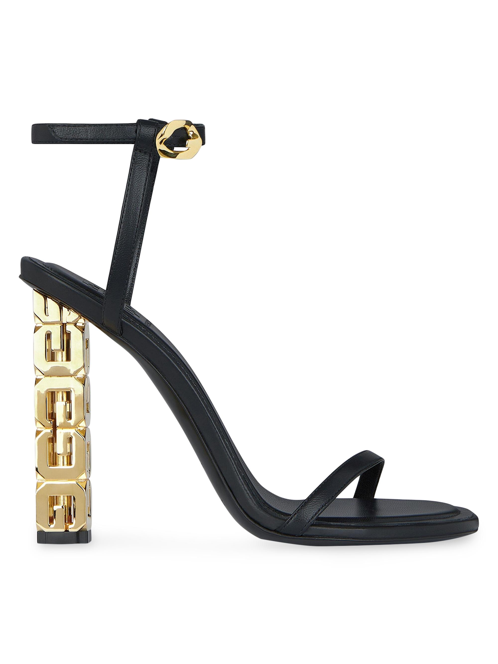 Givenchy Women's G Cube Sandals in Leather - Black