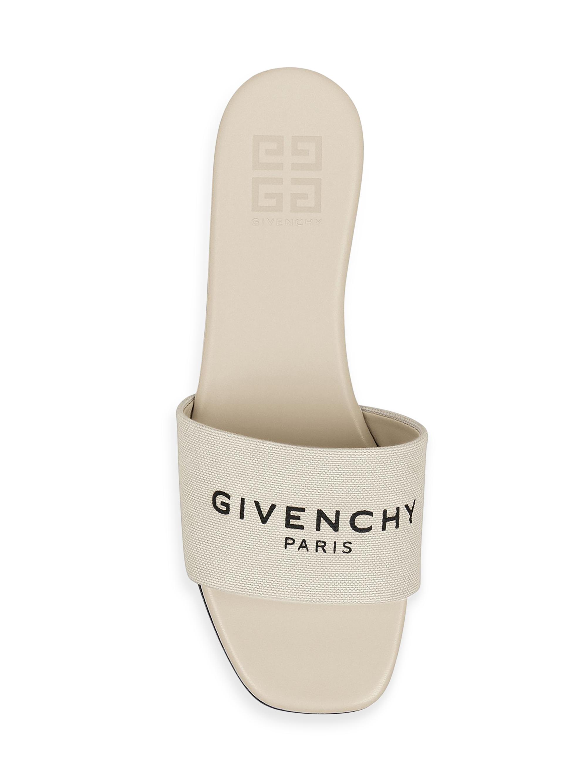 Givenchy 4G Flat Mules in Canvas | Saks Fifth Avenue