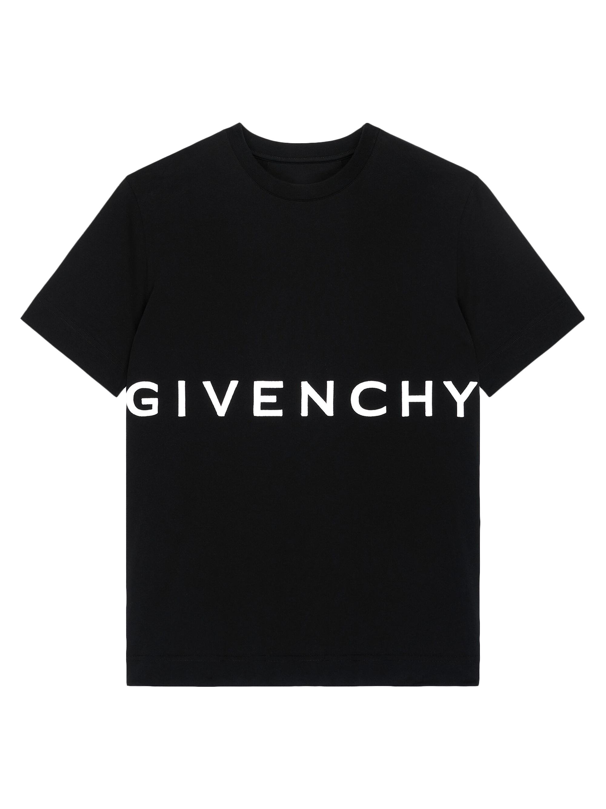 Givenchy Men's Embroidered Logo T-Shirt - Black