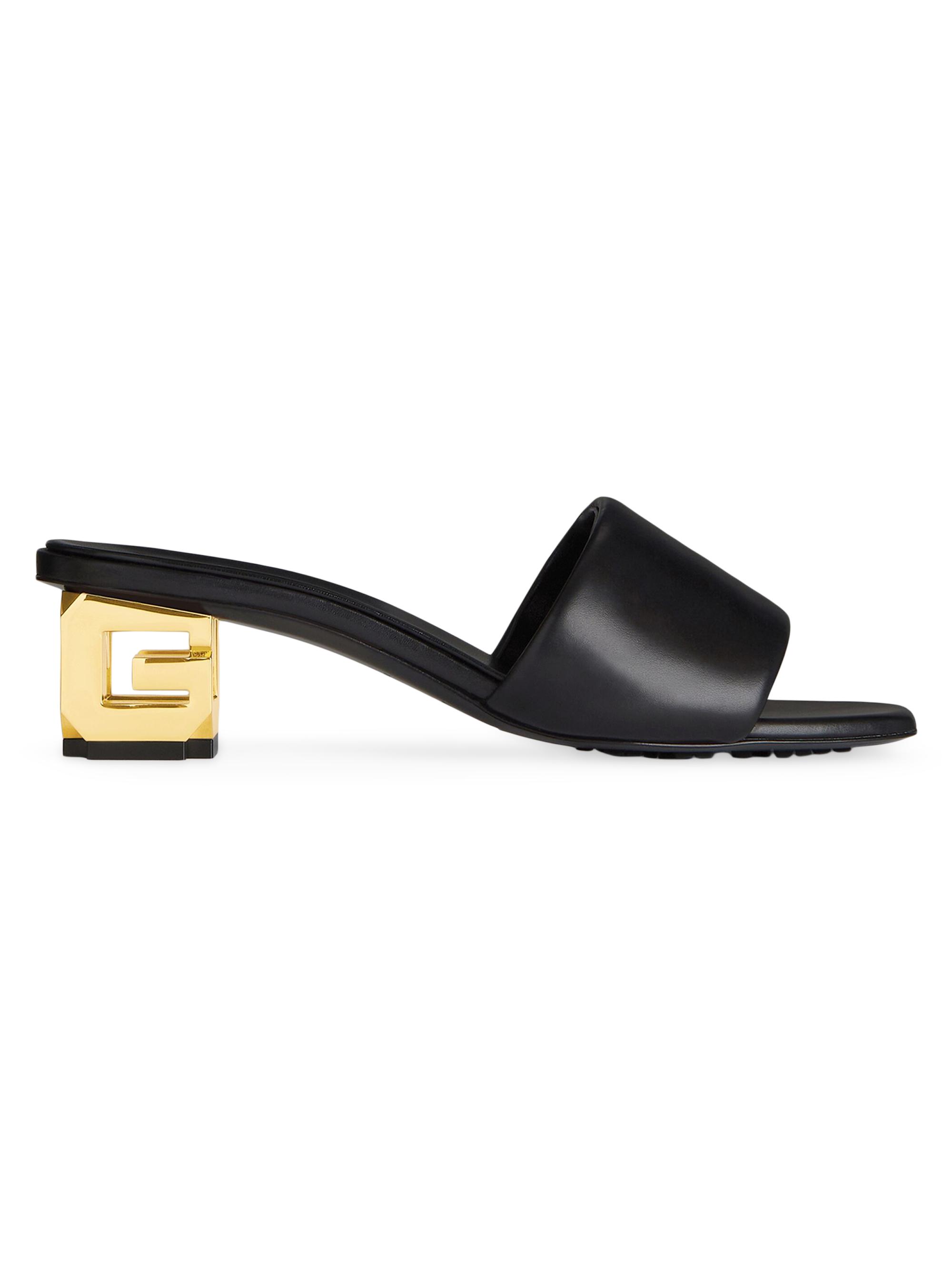 Givenchy Women's G Cube Mules in Leather - Black