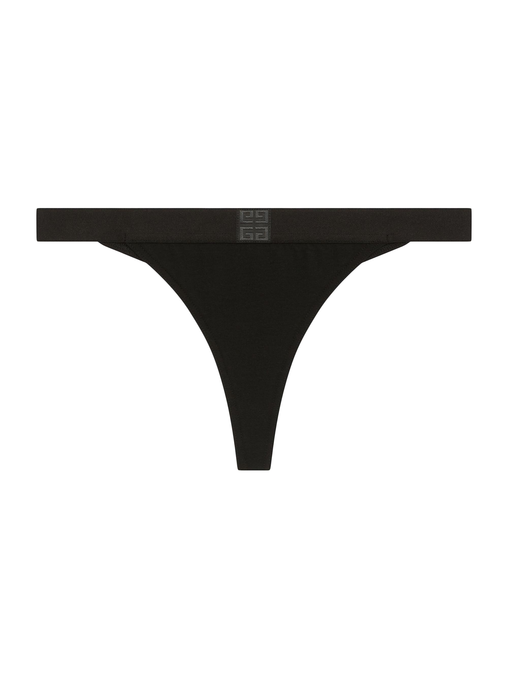 Givenchy Women's Thong in Jersey Bio with 4G Signature - Black